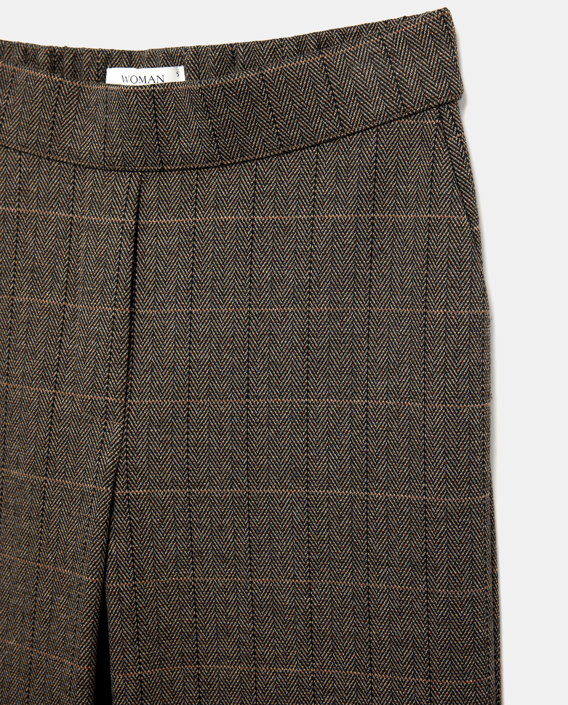 Pantalón de mujer de punto perchado y print de espiga - Woman El Corte Inglés - 700 Marrón 700 Marrón-5