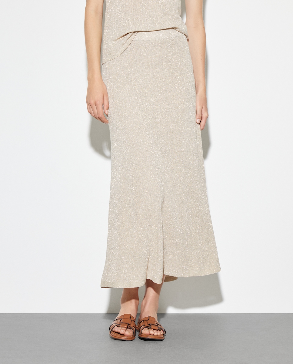 Saia Comprida Lisa Ouro-2