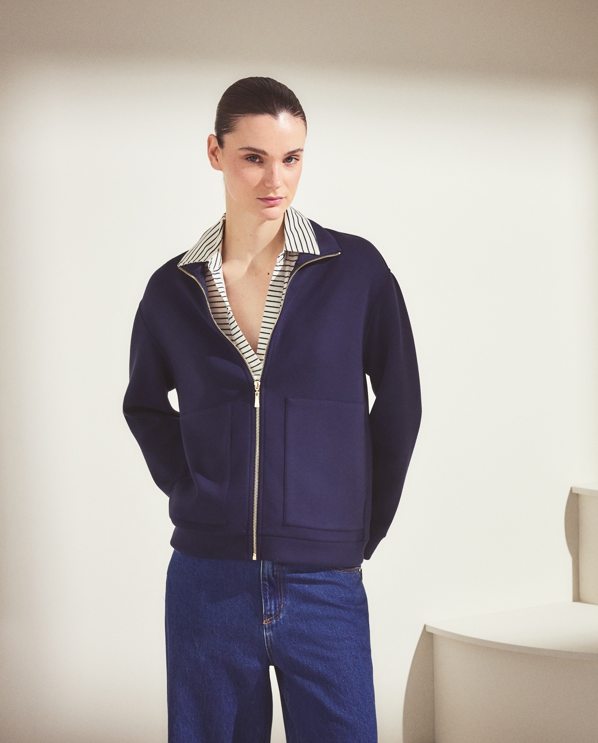 Woman El Corte Inglés - Sudadera de mujer clásica abierta cupro.