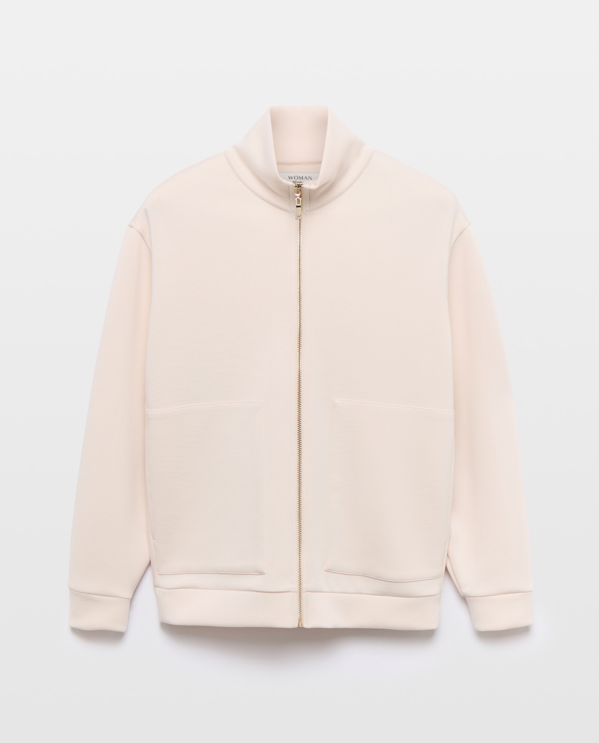 Sweatshirt Clássica Aberta de Cupro 120 Cru-4