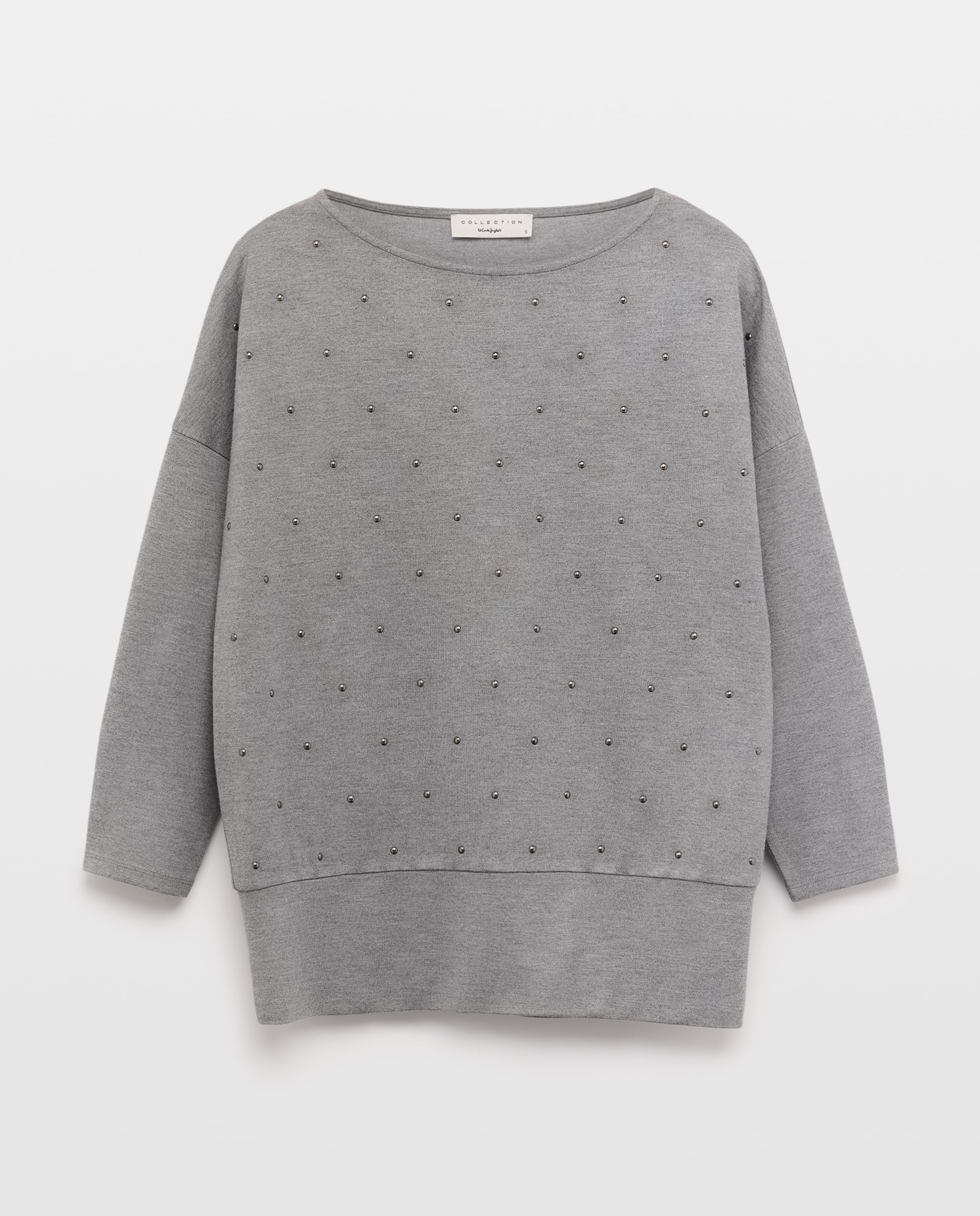 Sudadera de viscosa lisa de mujer - Woman El Corte Inglés - 820 Gris medio 820 Gris medio-5