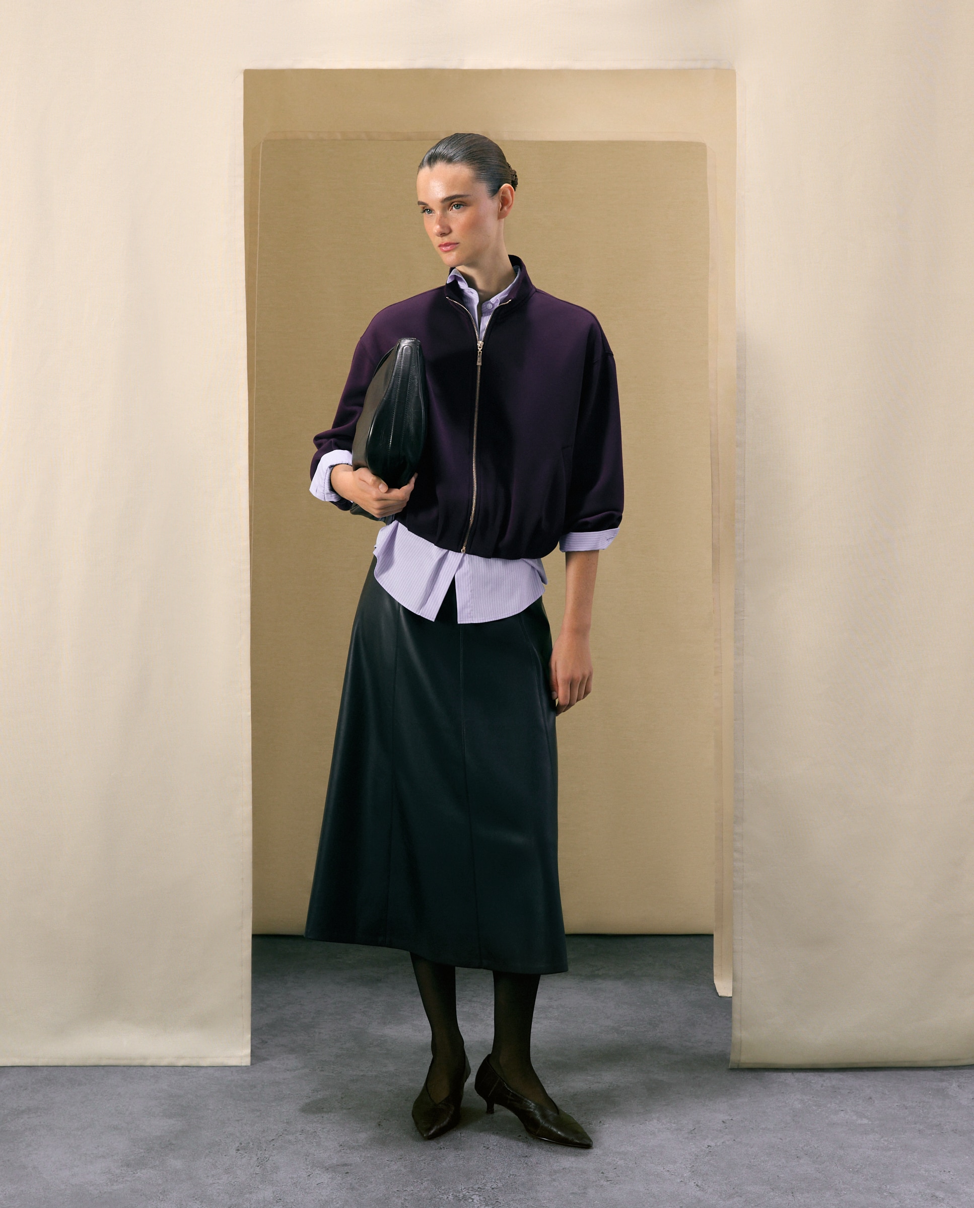 Sudadera con cremallera de mujer estilo bomber - Woman El Corte Inglés - 120 Crudo 120 Crudo-2