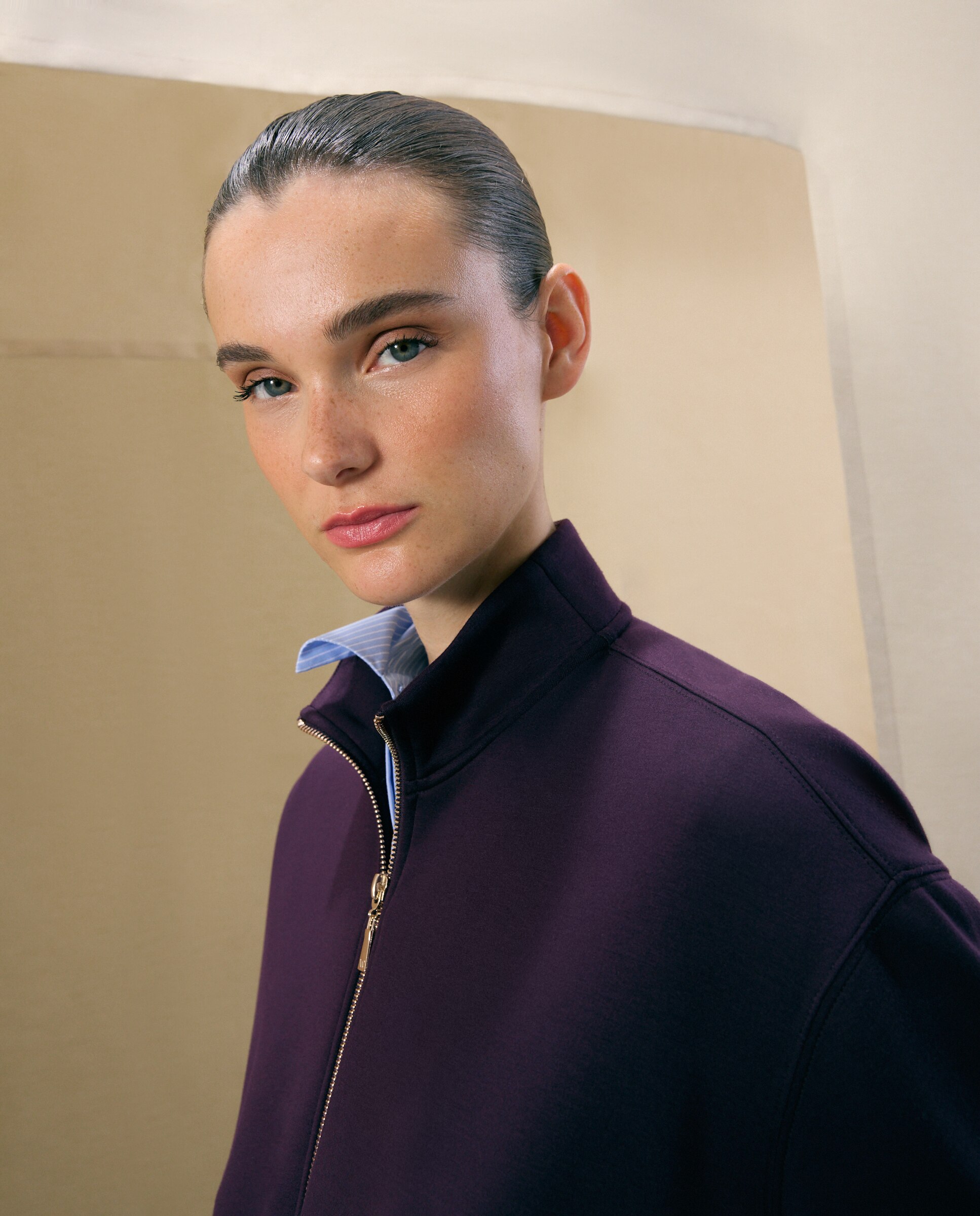 Sudadera con cremallera de mujer estilo bomber - Woman El Corte Inglés - 120 Crudo 120 Crudo-4