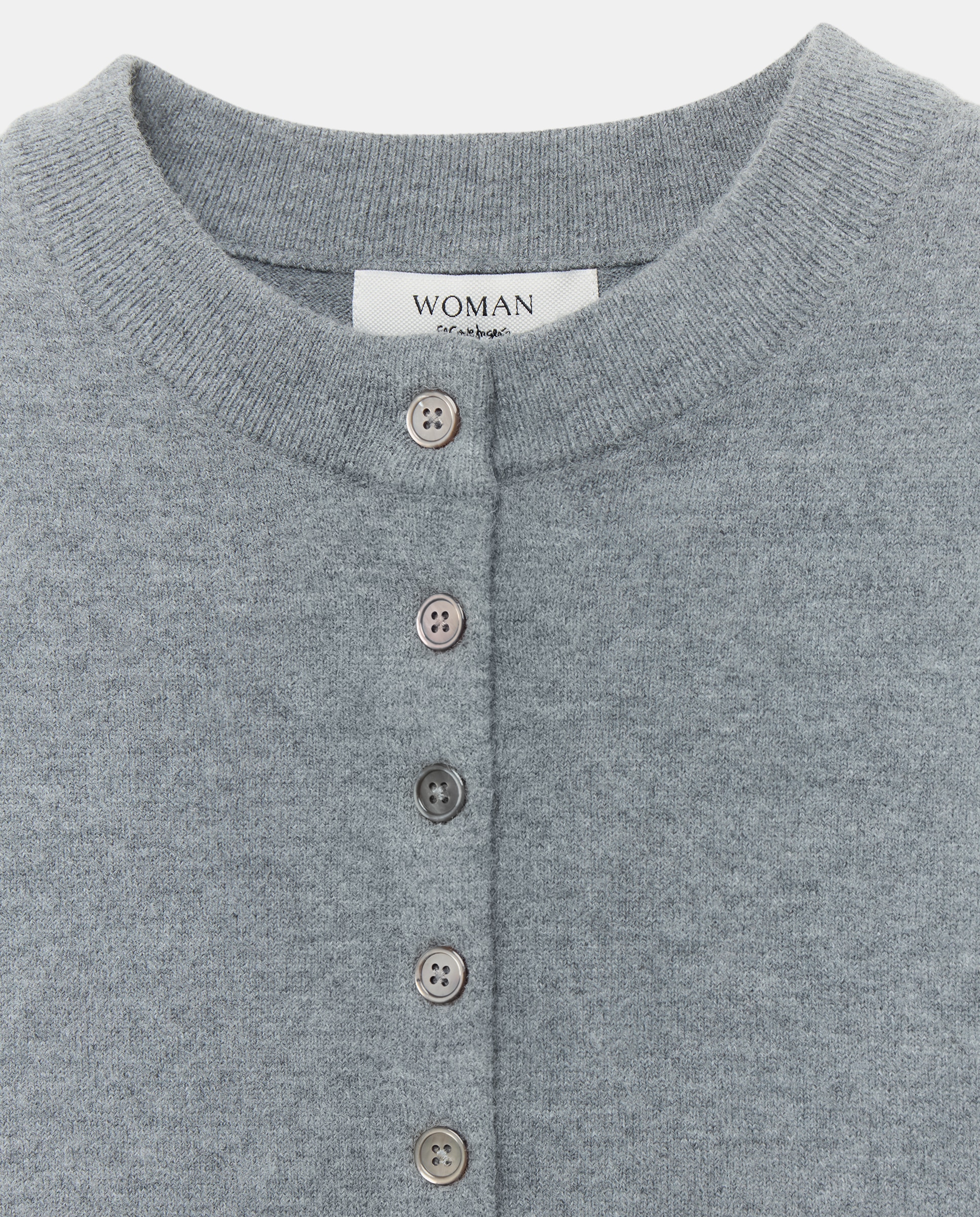 Chaleco de punto de mujer con multi botón - Woman El Corte Inglés - 820 Gris medio 820 Gris medio-5
