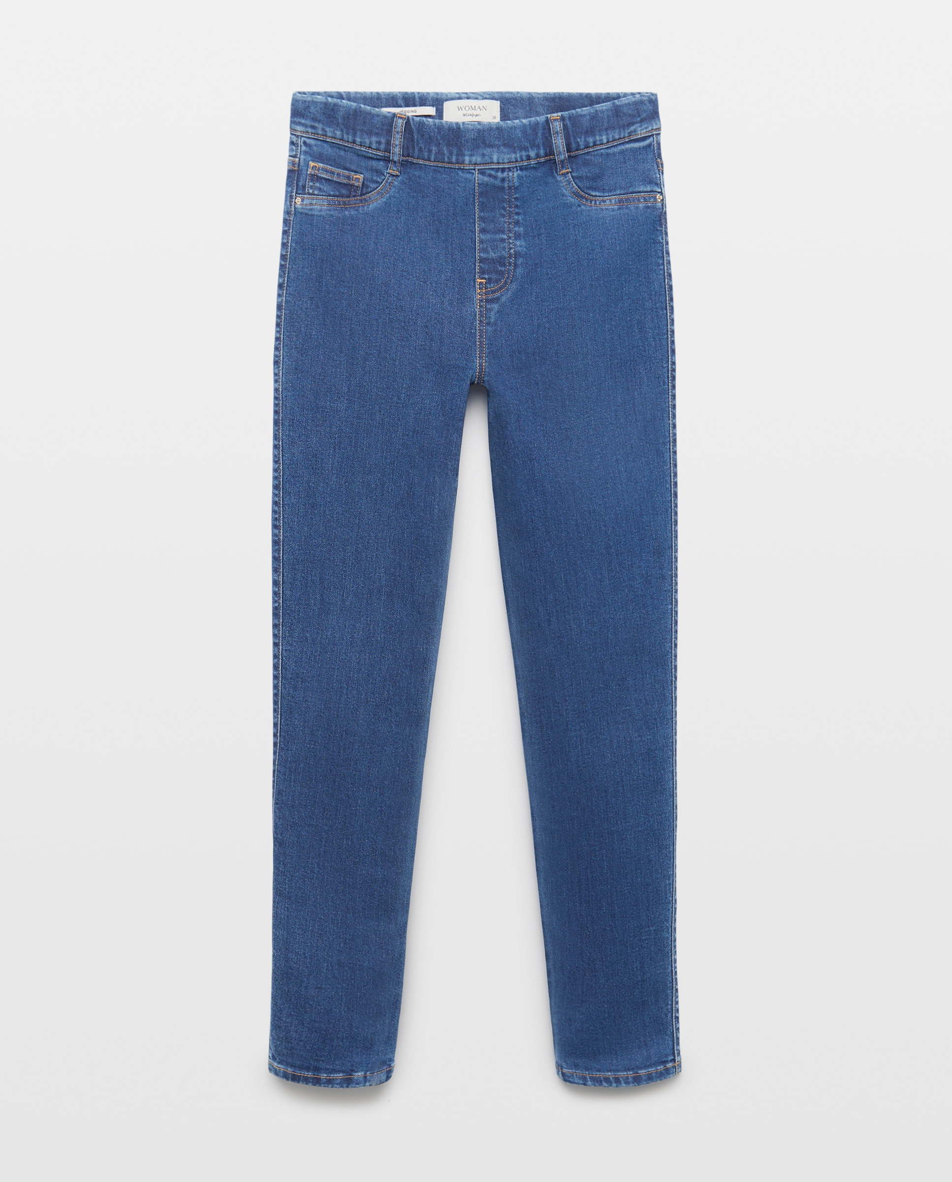 Vaquero de mujer jegging liso - Woman El Corte Inglés - Azul Azul-4