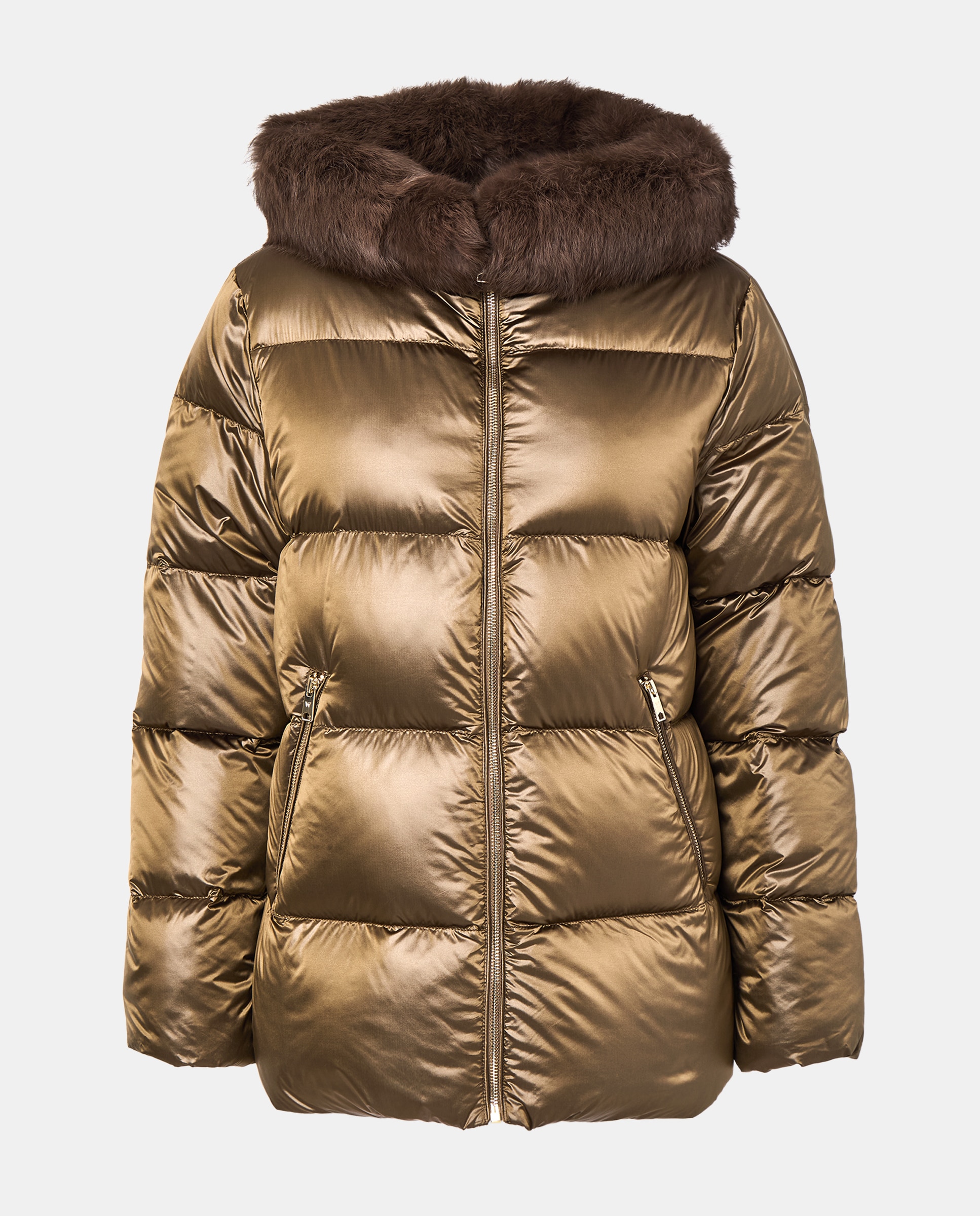 Sobretudo Curto Liso 391 Ouro Velho-5