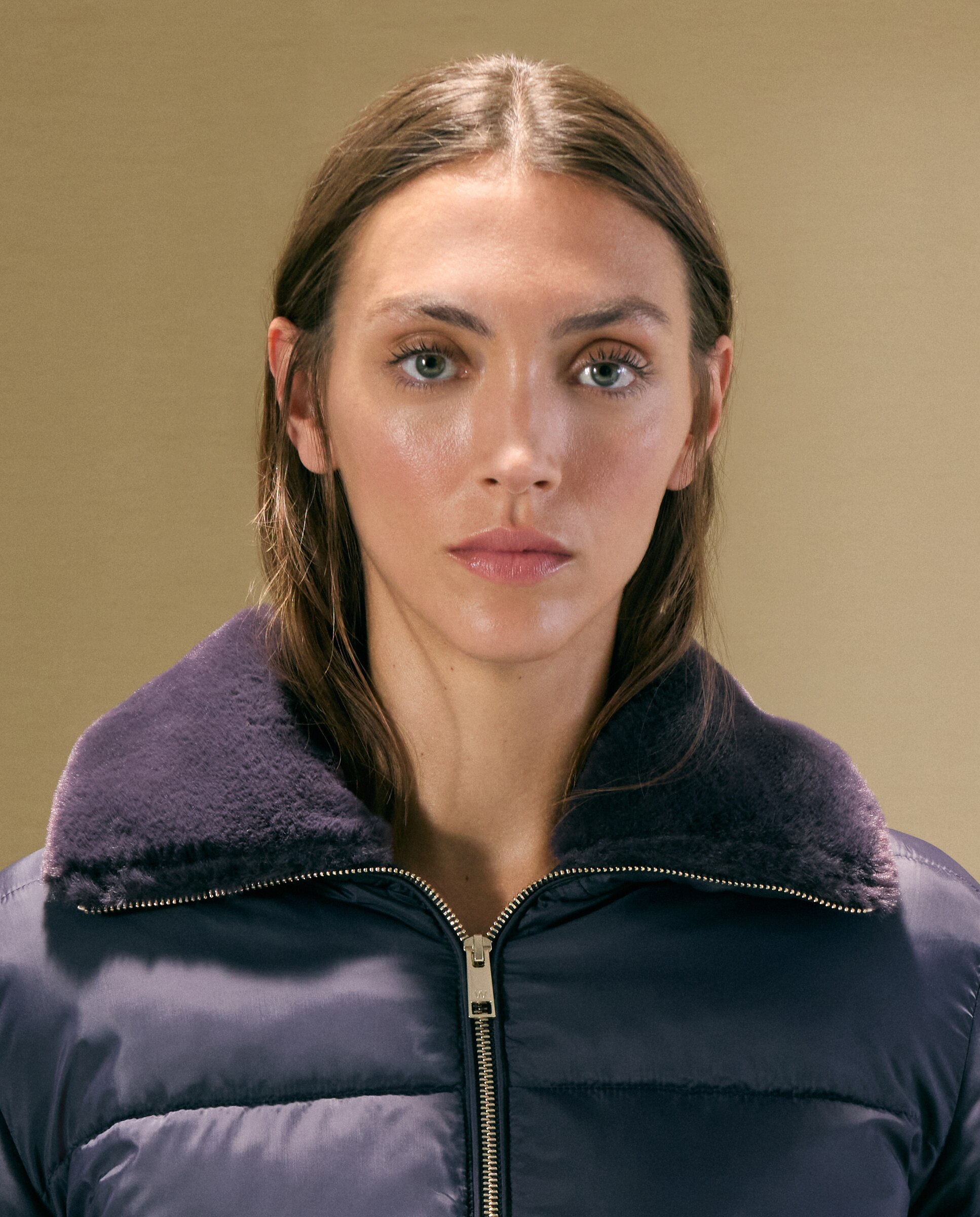 Abrigo de mujer acolchado de pelo - Woman El Corte Inglés - 291 Berenjena 291 Berenjena-4