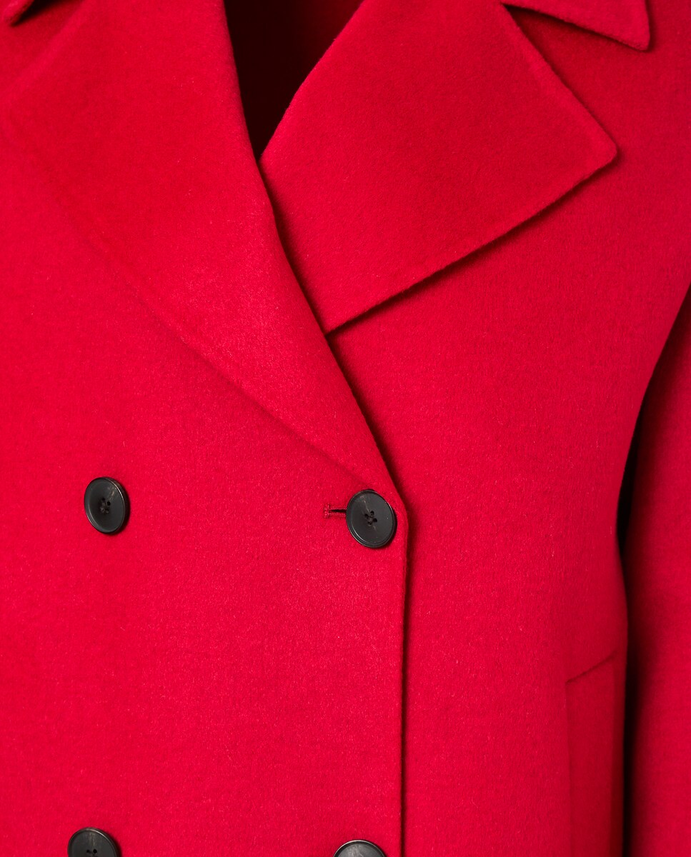 Casacão de Lã Liso 600 Vermelho-5