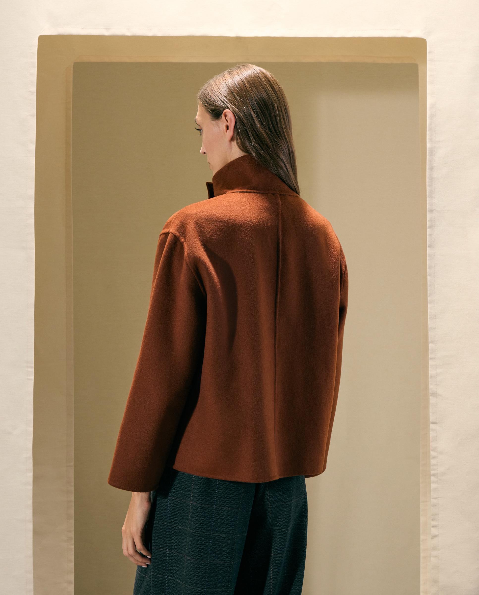 Abrigo de mujer corto con cuello chimenea - Woman El Corte Inglés - 790 Bronce 790 Bronce-4