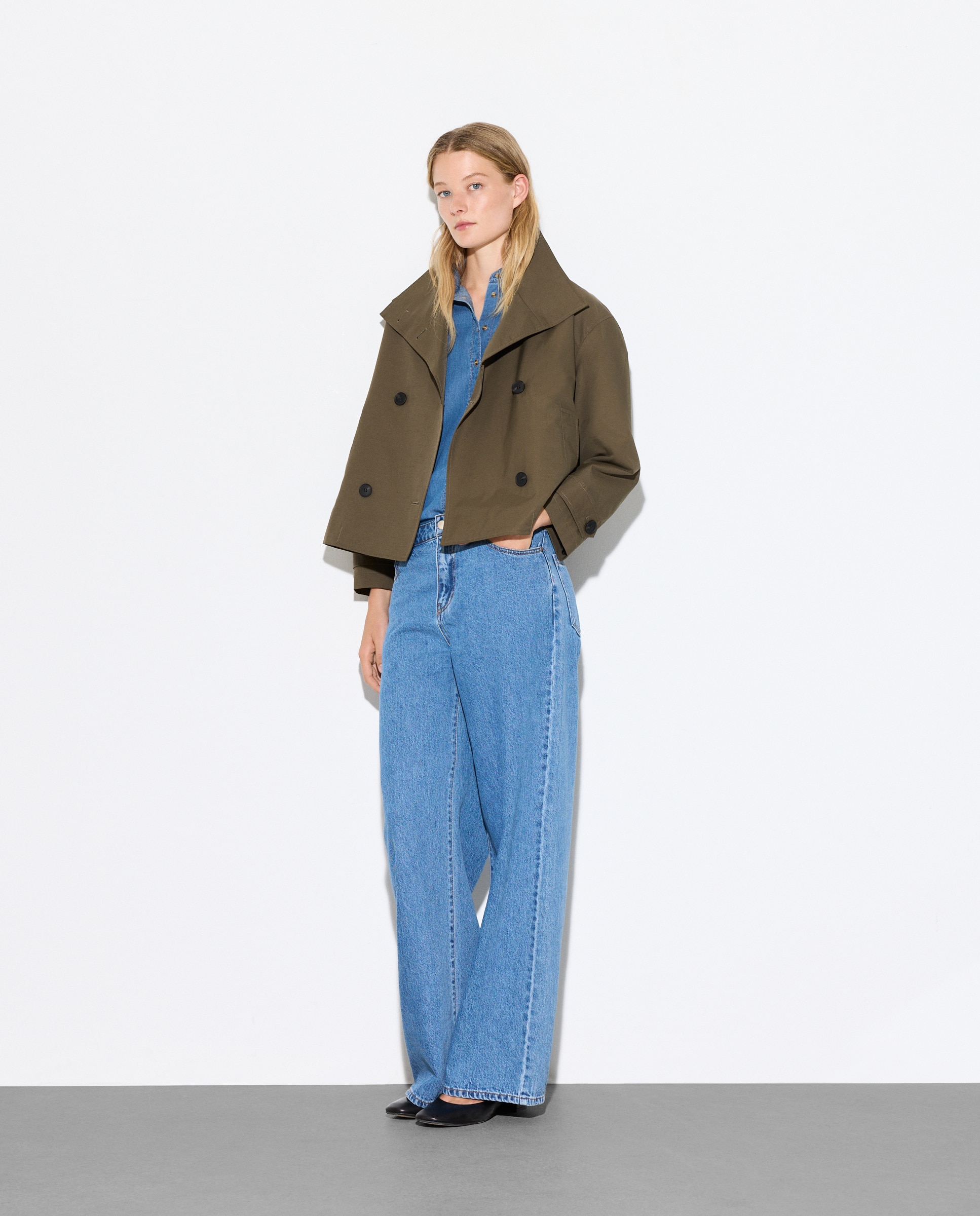 Impermeável Curto Liso 520 Caqui-1