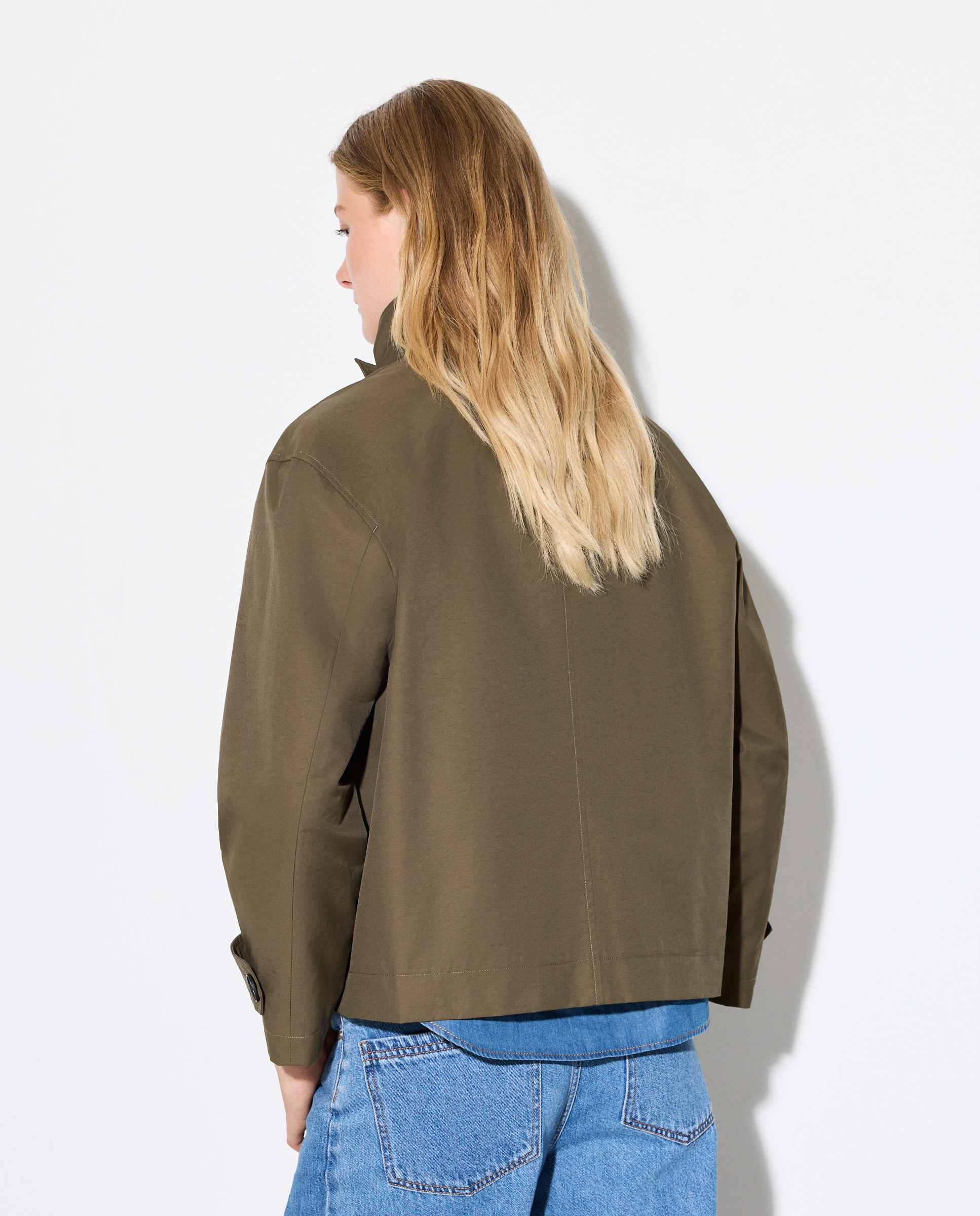 Impermeável Curto Liso 520 Caqui-4