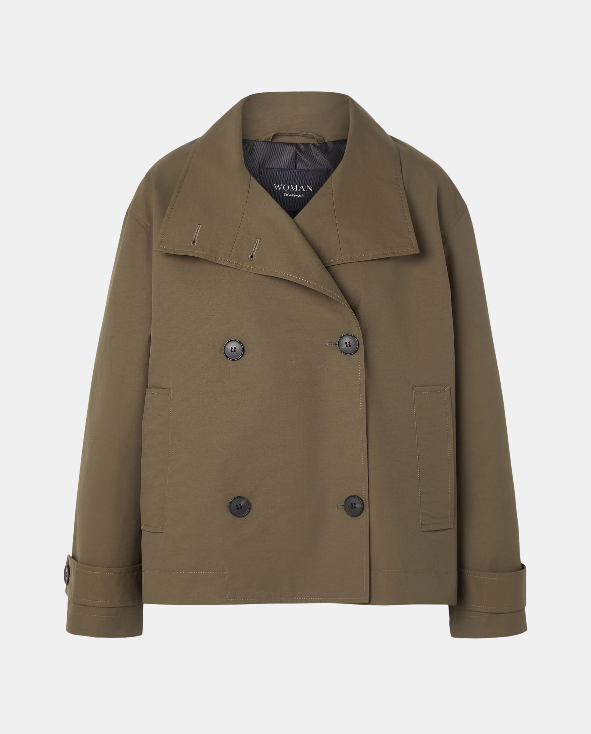 Impermeável Curto Liso 520 Caqui-5