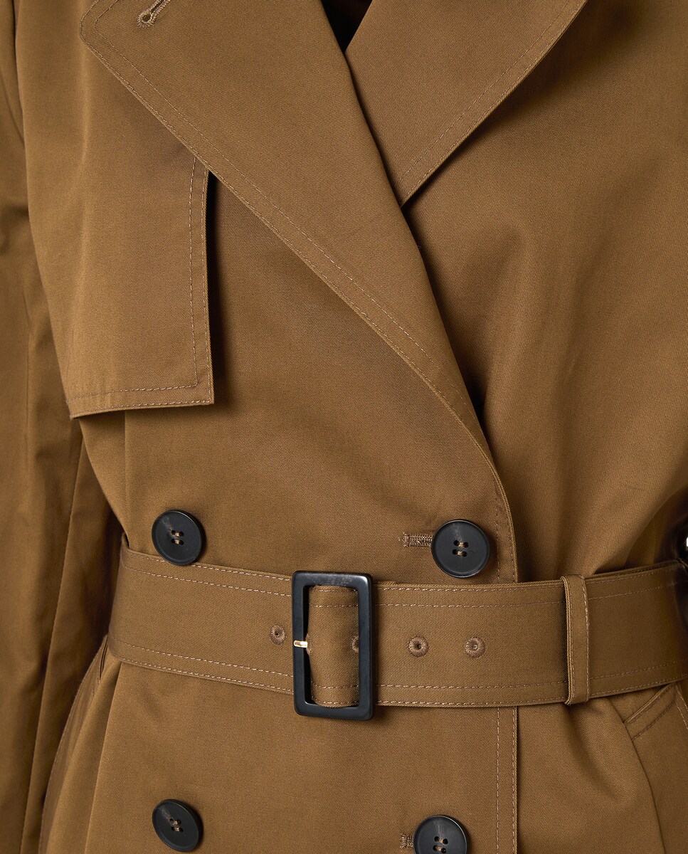 Impermeável Liso Comprido Toffee-6