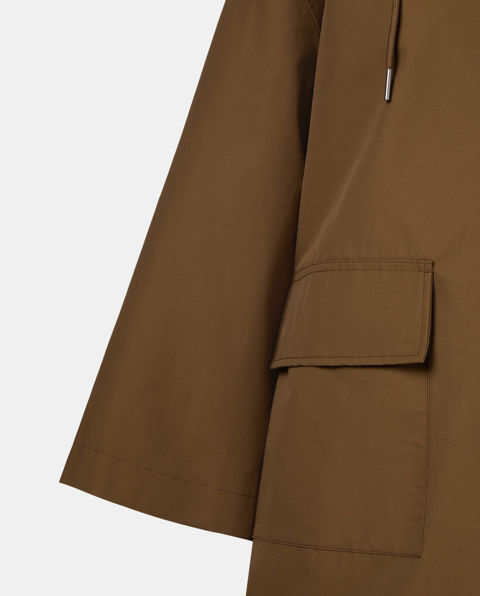 Impermeável Liso Curto Toffee-6