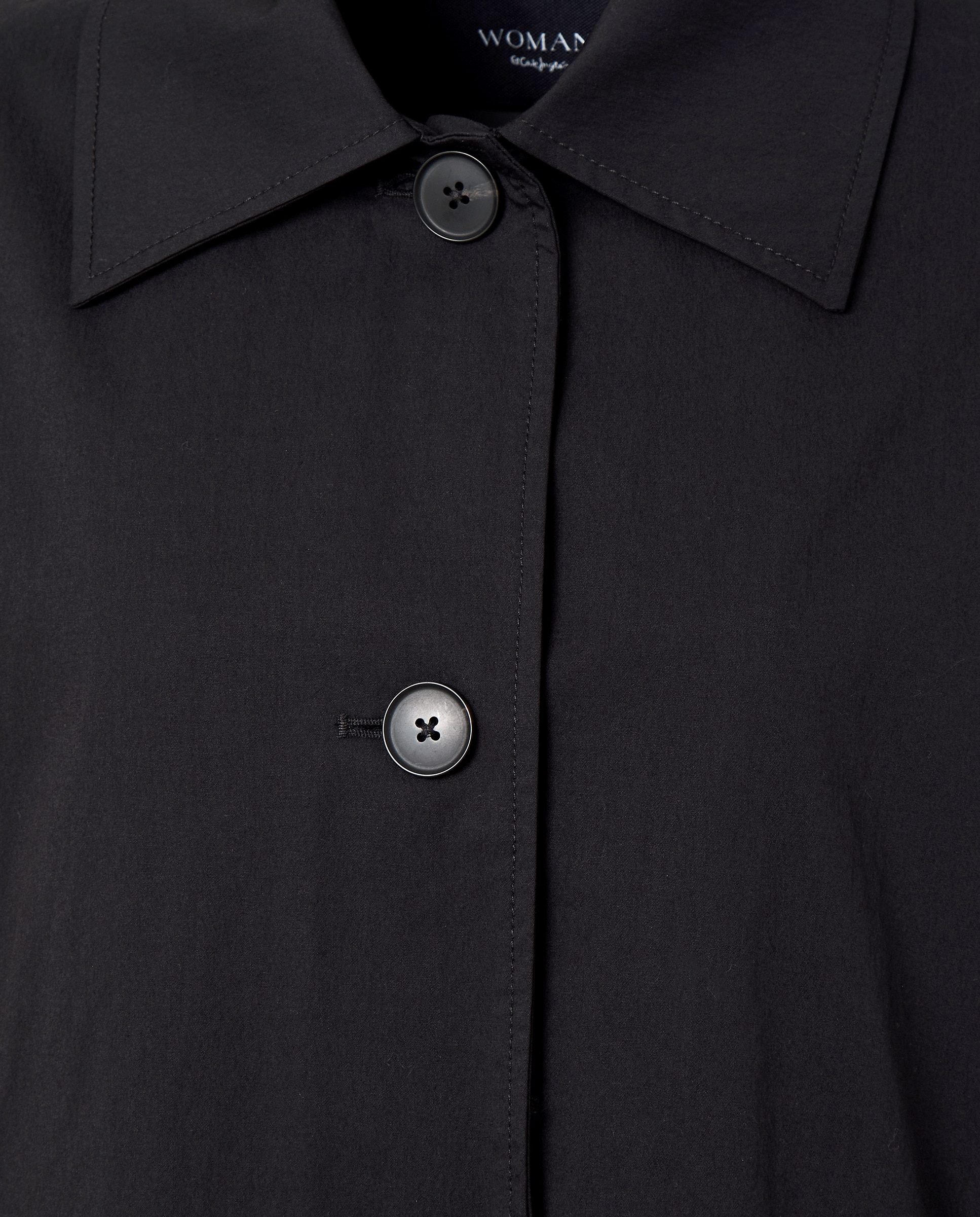 Impermeável Liso Comprido Preto-6