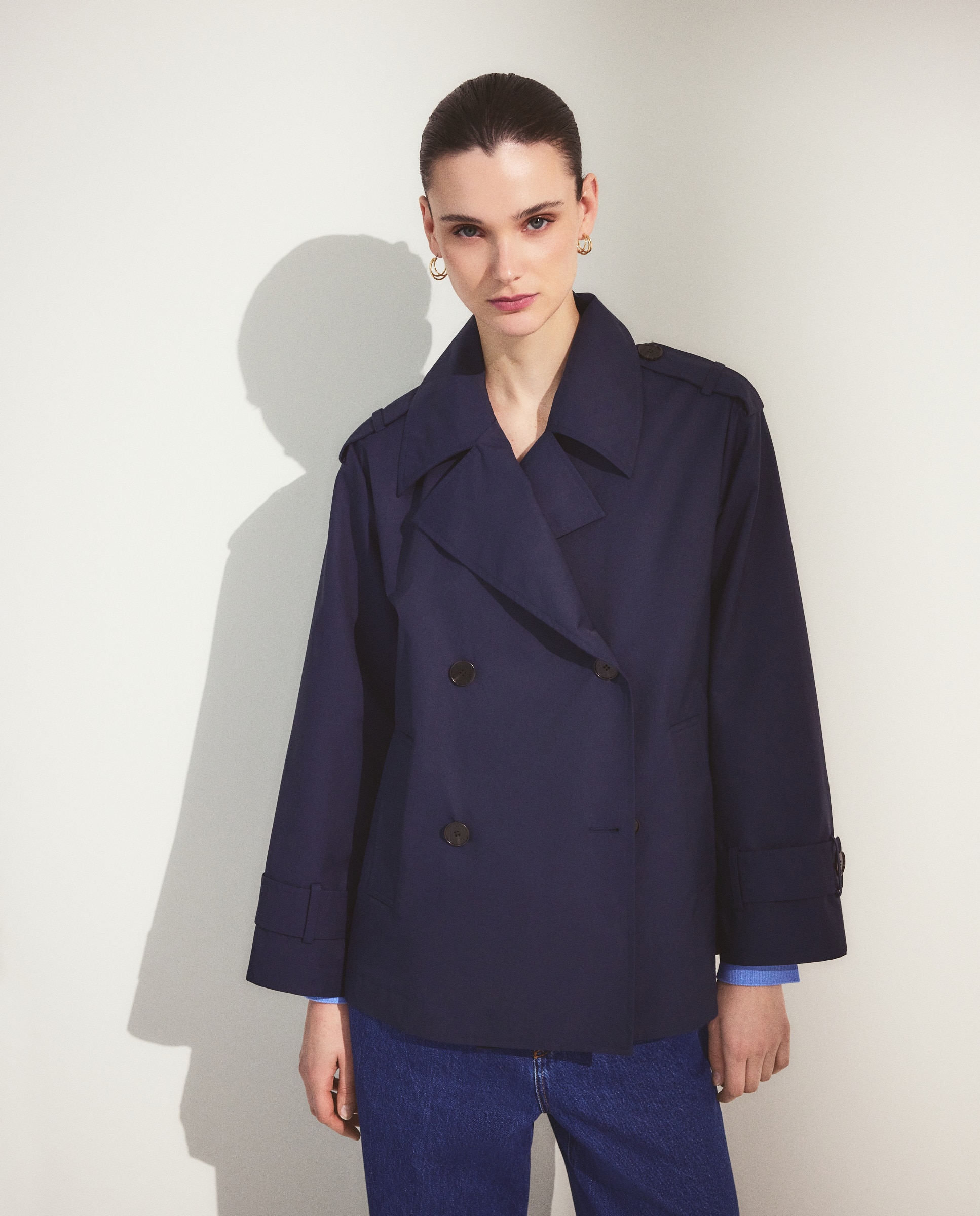 Trench corto de mujer - Woman El Corte Inglés - Azul marino Azul marino-2