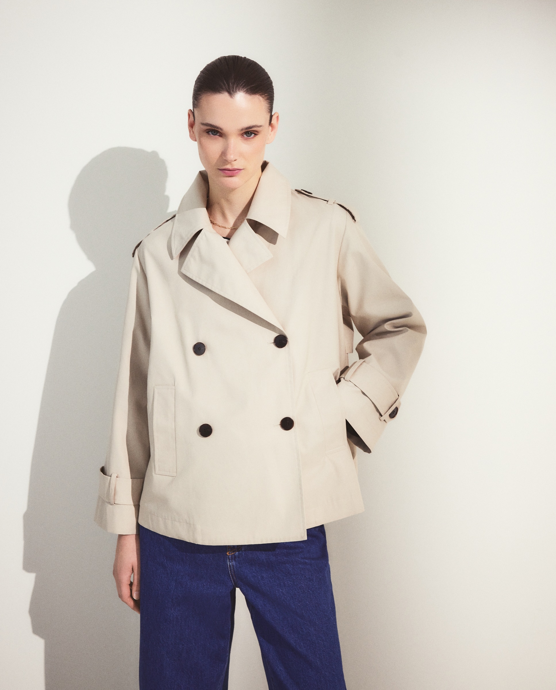Trench corto de mujer - Woman El Corte Inglés - Beige Beige-1