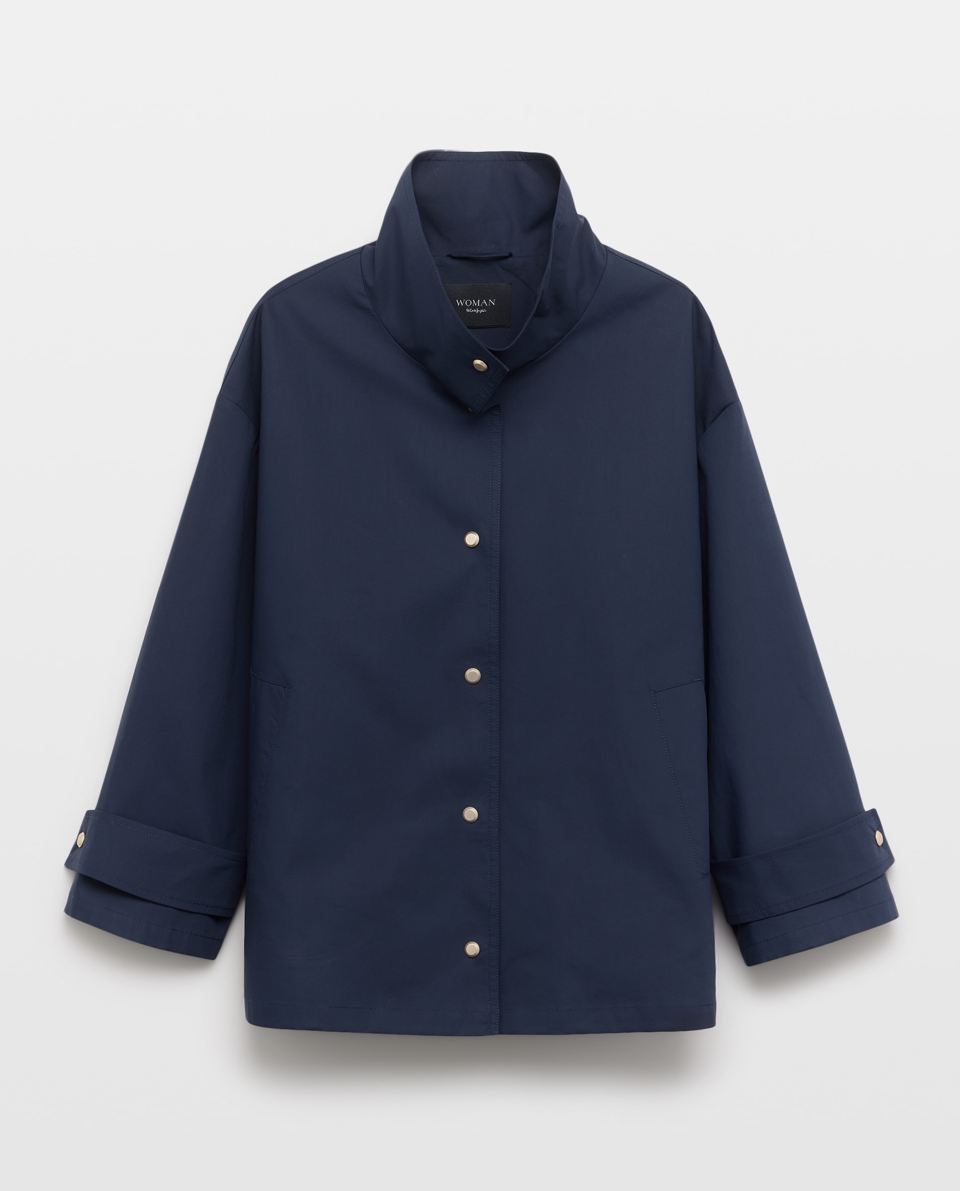 Parka para lluvia de mujer con interior a contraste - Woman El Corte Inglés - Beige Azul marino-5