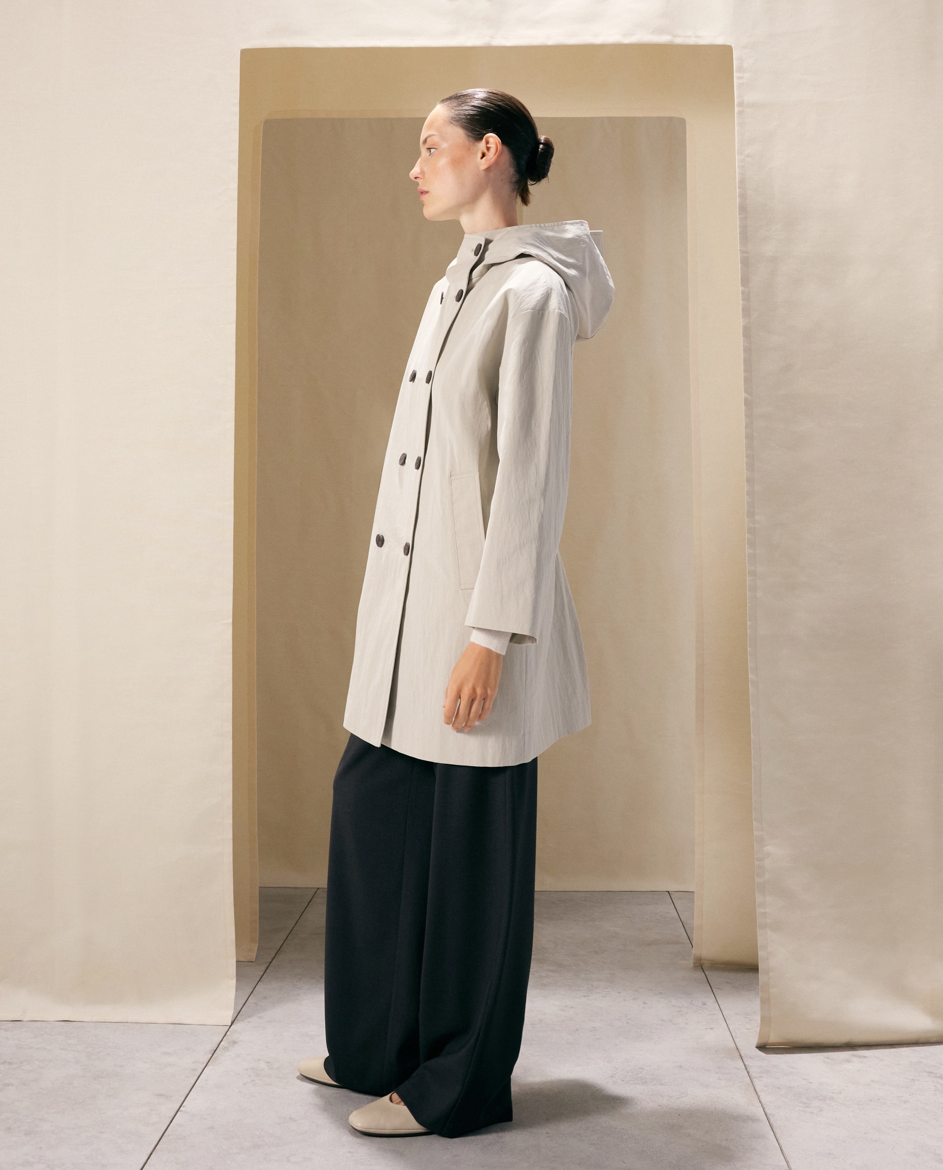 Gabardina larga de mujer con capucha - Woman El Corte Inglés - 850 Piedra 850 Piedra-4
