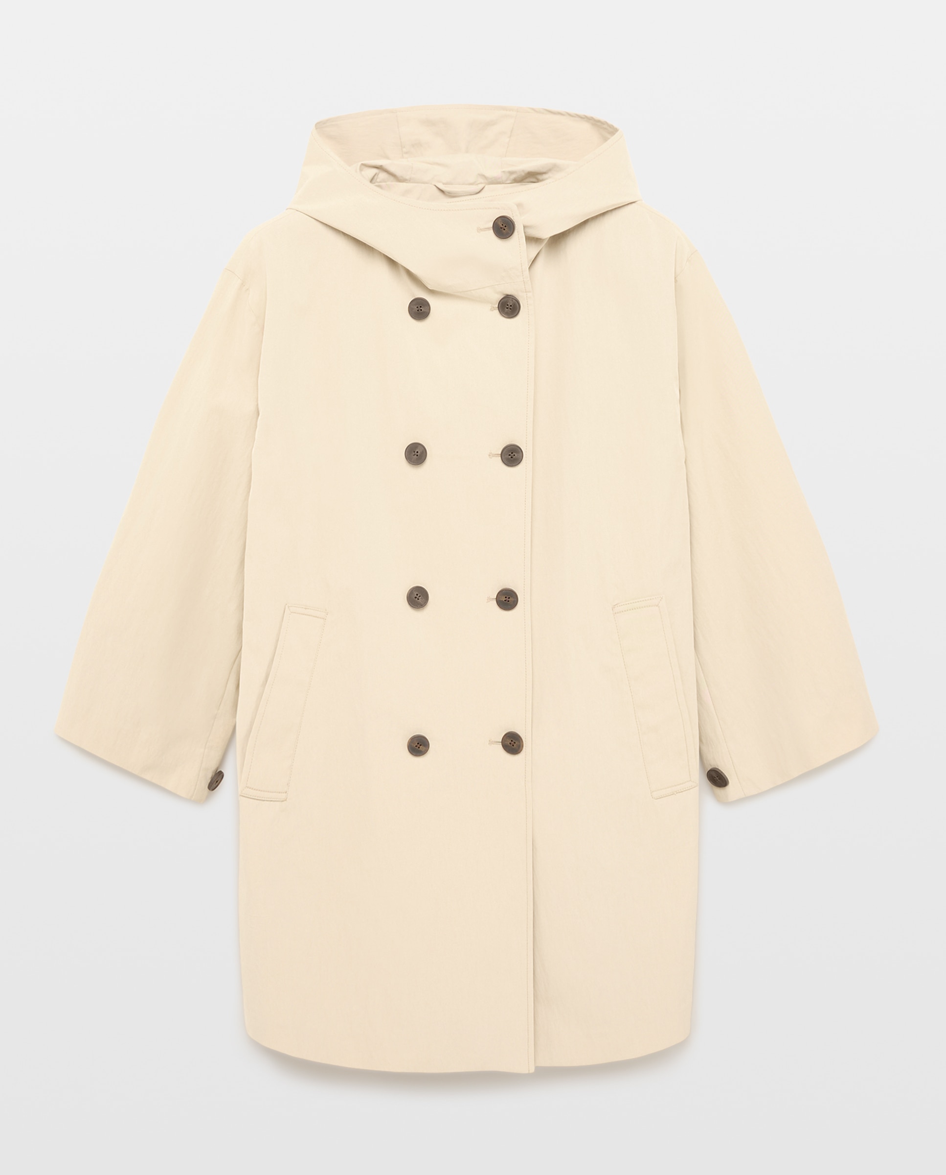 Gabardina larga de mujer con capucha - Woman El Corte Inglés - 850 Piedra 850 Piedra-6
