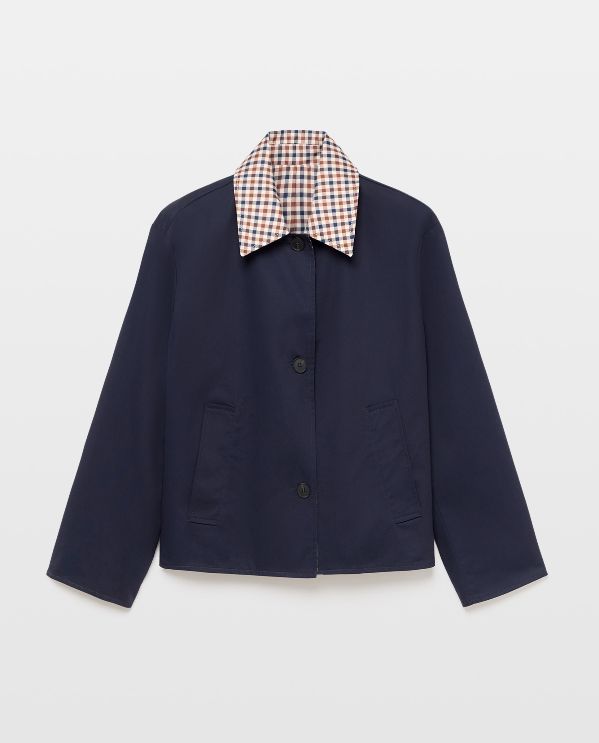 Trench corto reversible de mujer - Woman El Corte Inglés - Azul marino Azul marino-5