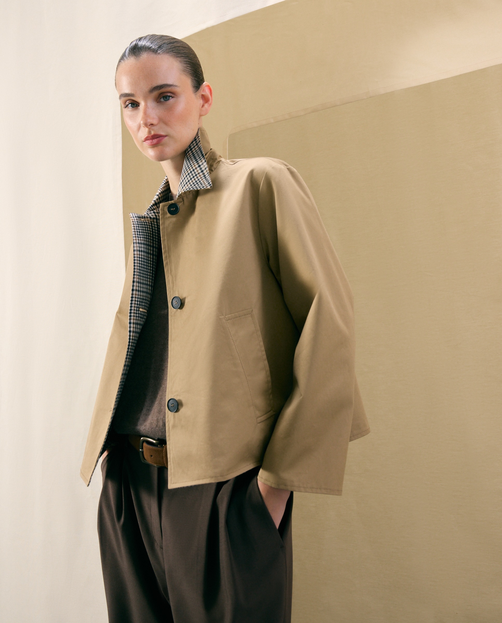 Trench corto reversible de mujer - Woman El Corte Inglés - 730 Camel 730 Camel-1