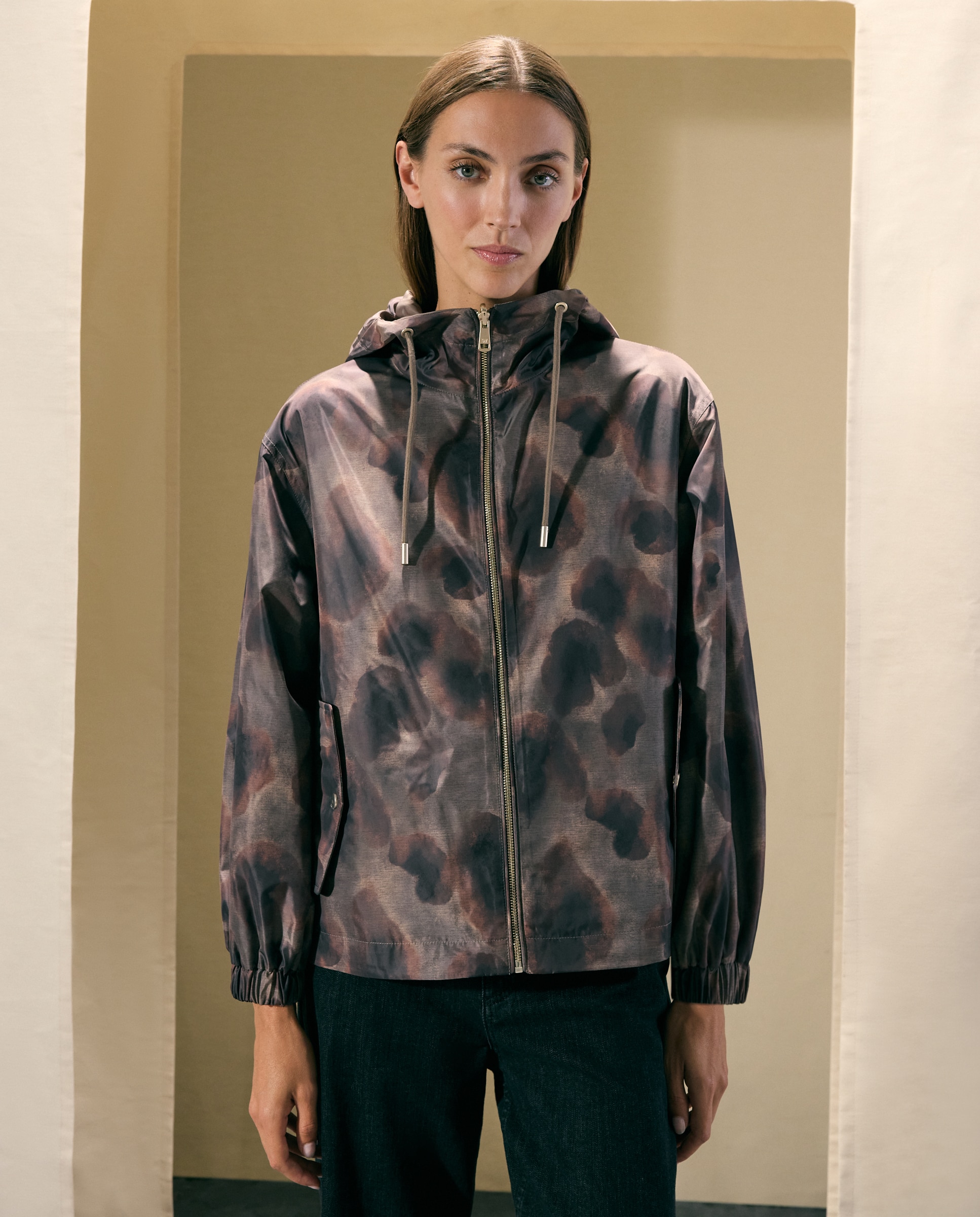 Parka Reversível Castanho-2
