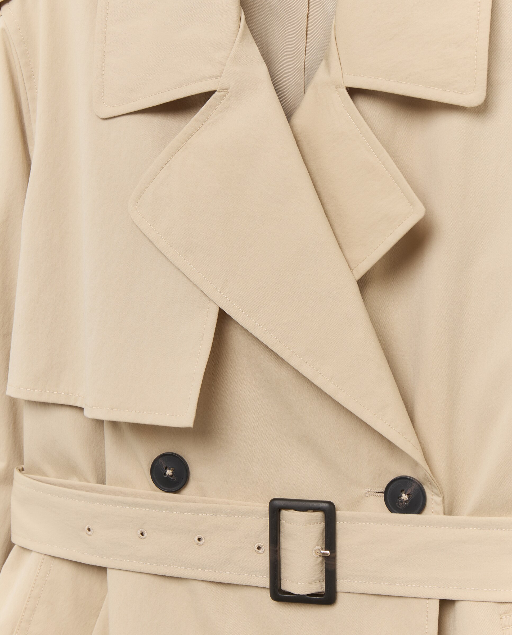 Parka de mujer tipo trench con cinturón - Woman El Corte Inglés - Beige Beige-6