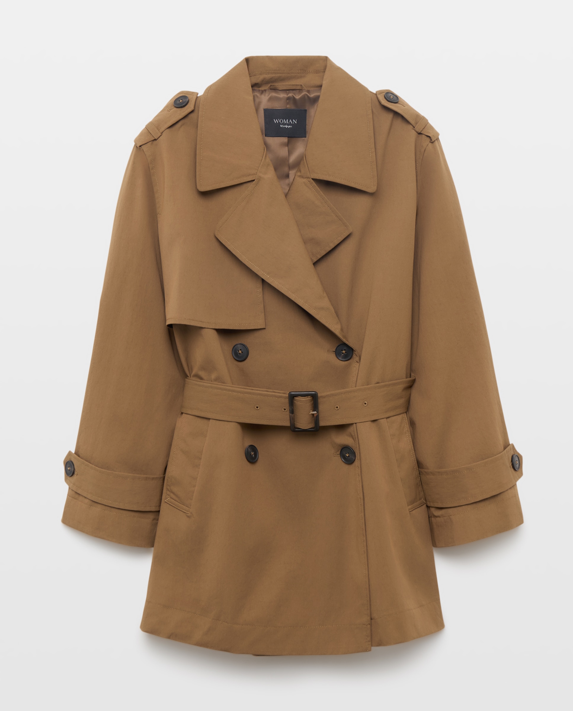 Parka Tipo Canadiana com Cinto Toffee-5