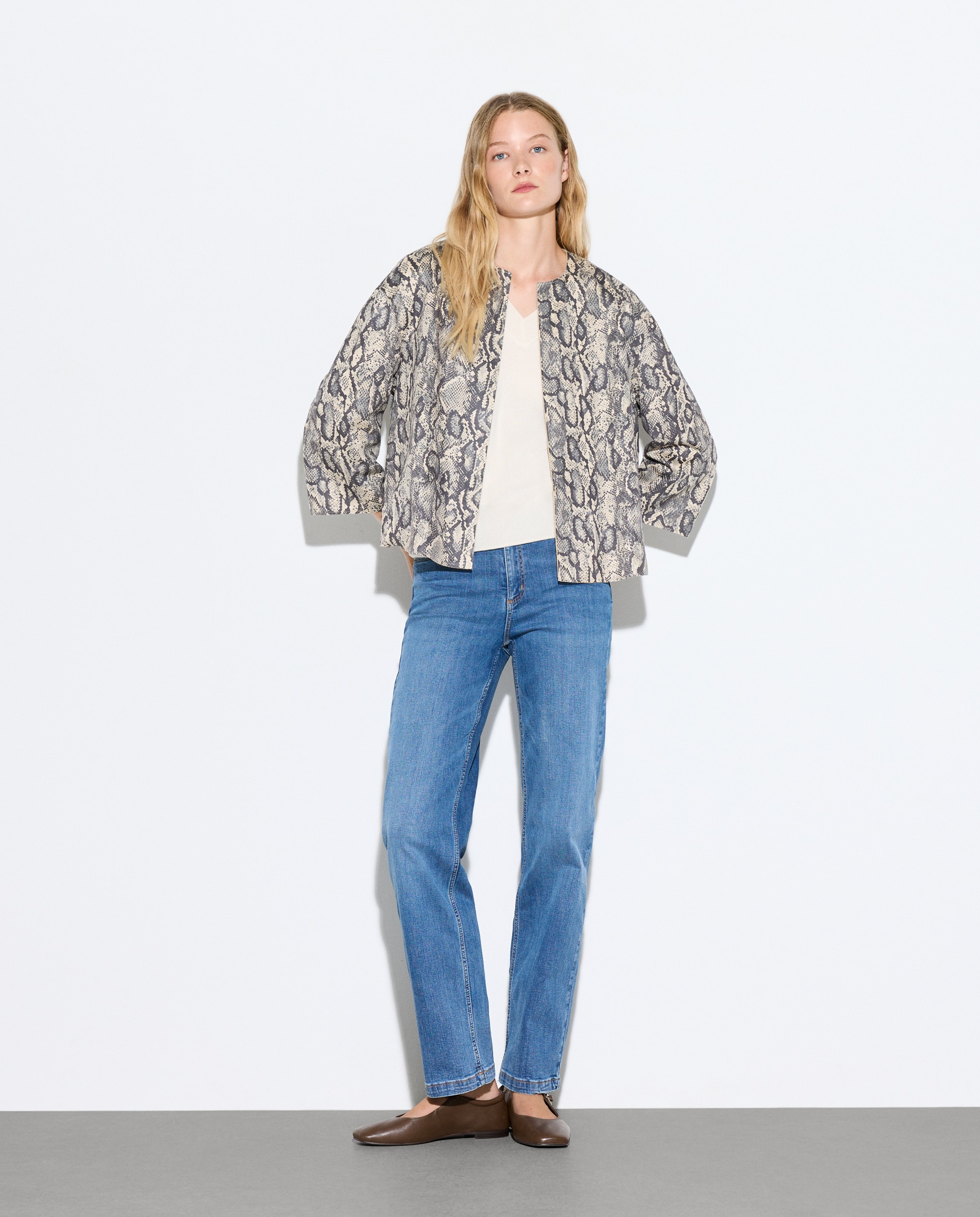 Casaco Estampado Preto-1