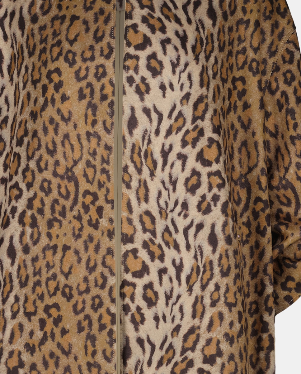 Casaco Estampado Castanho-5
