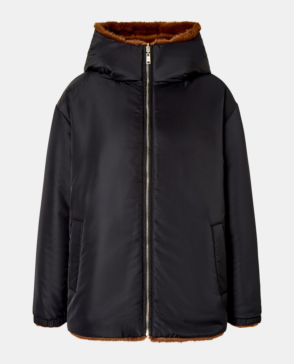 Sobretudo Curto Liso Preto-6