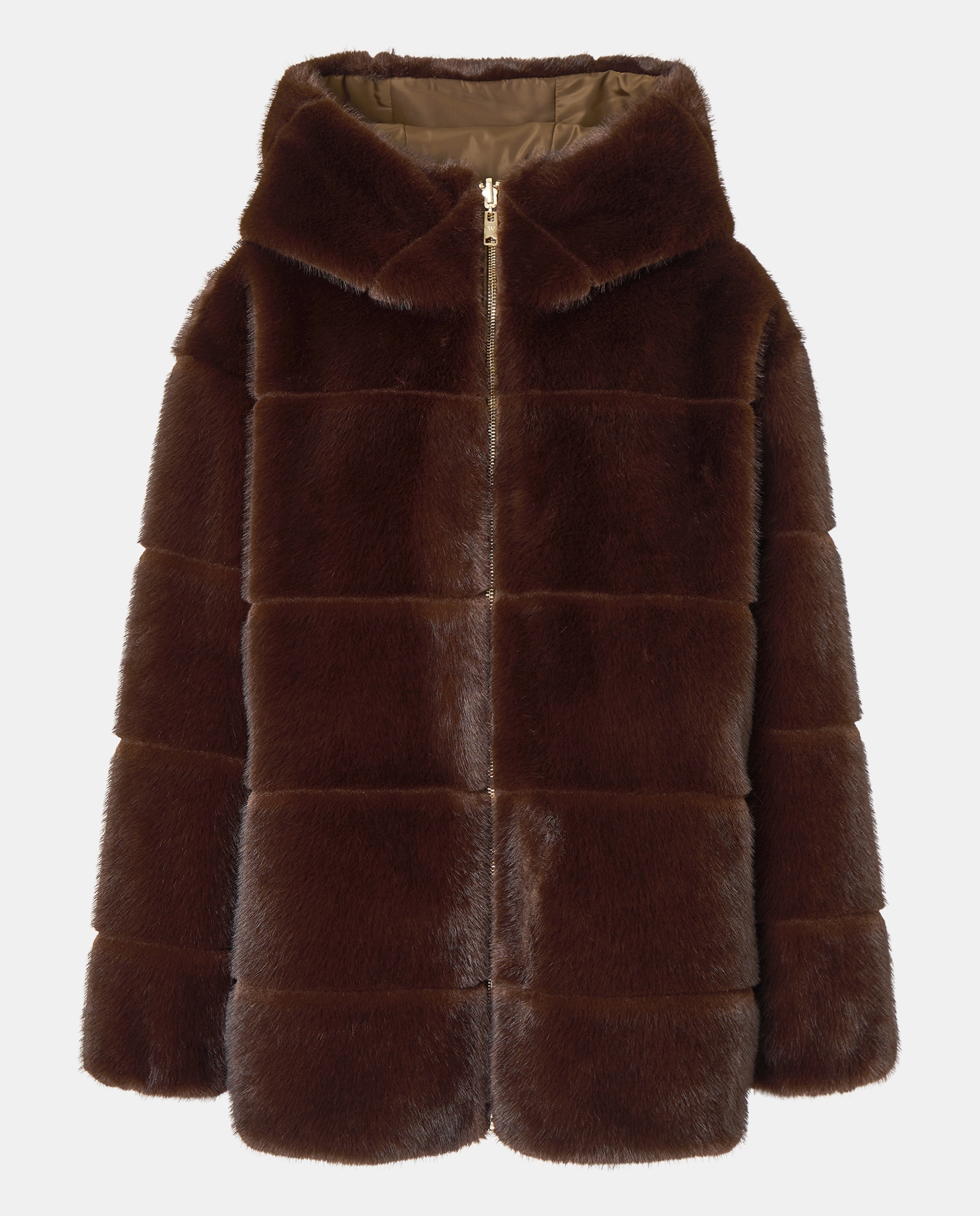 Sobretudo Curto Liso 520 Caqui-5