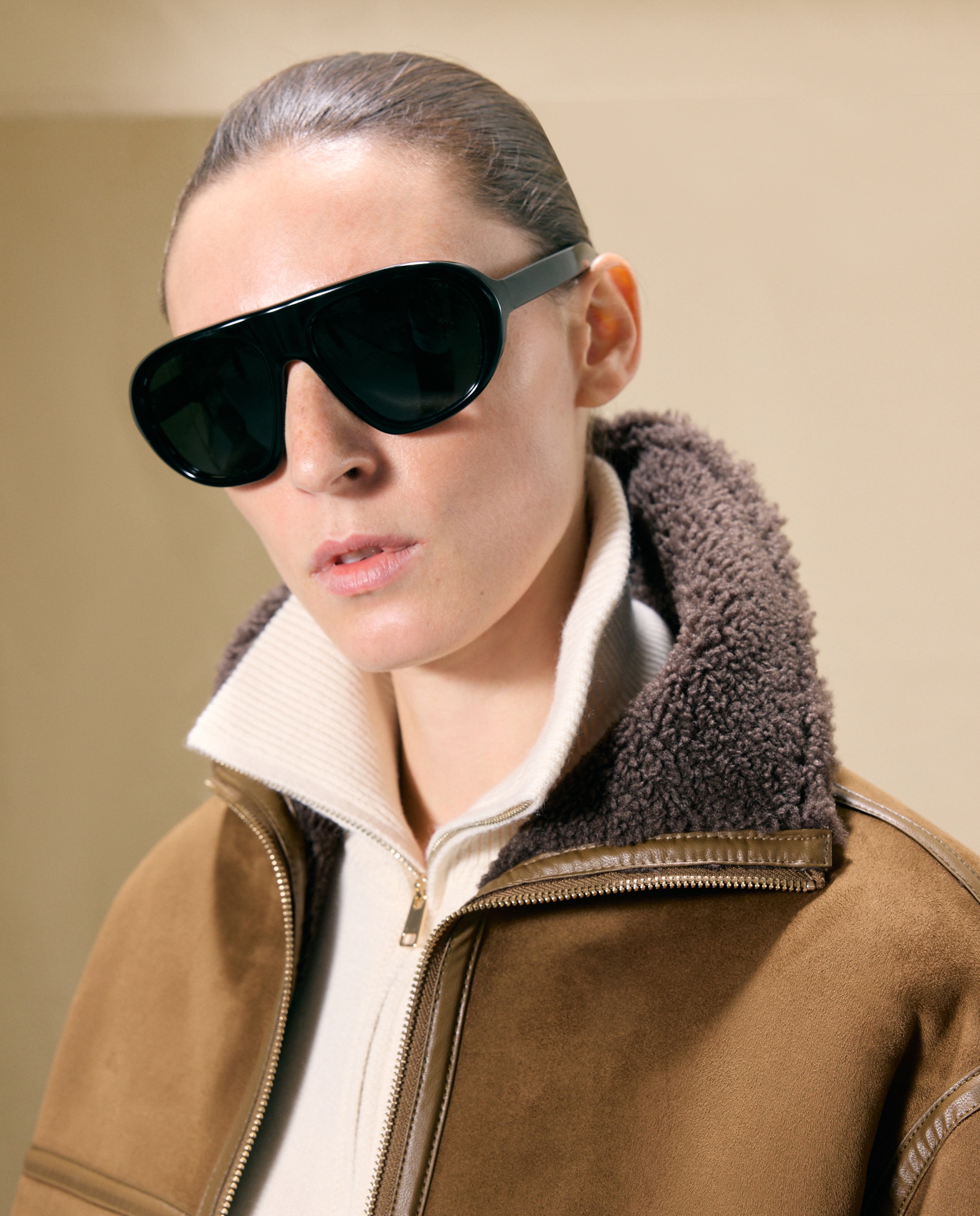 Imagen 4 de Chaquetón de mujer de doble faz con contraste - Woman El Corte Inglés - Marrón Marrón
