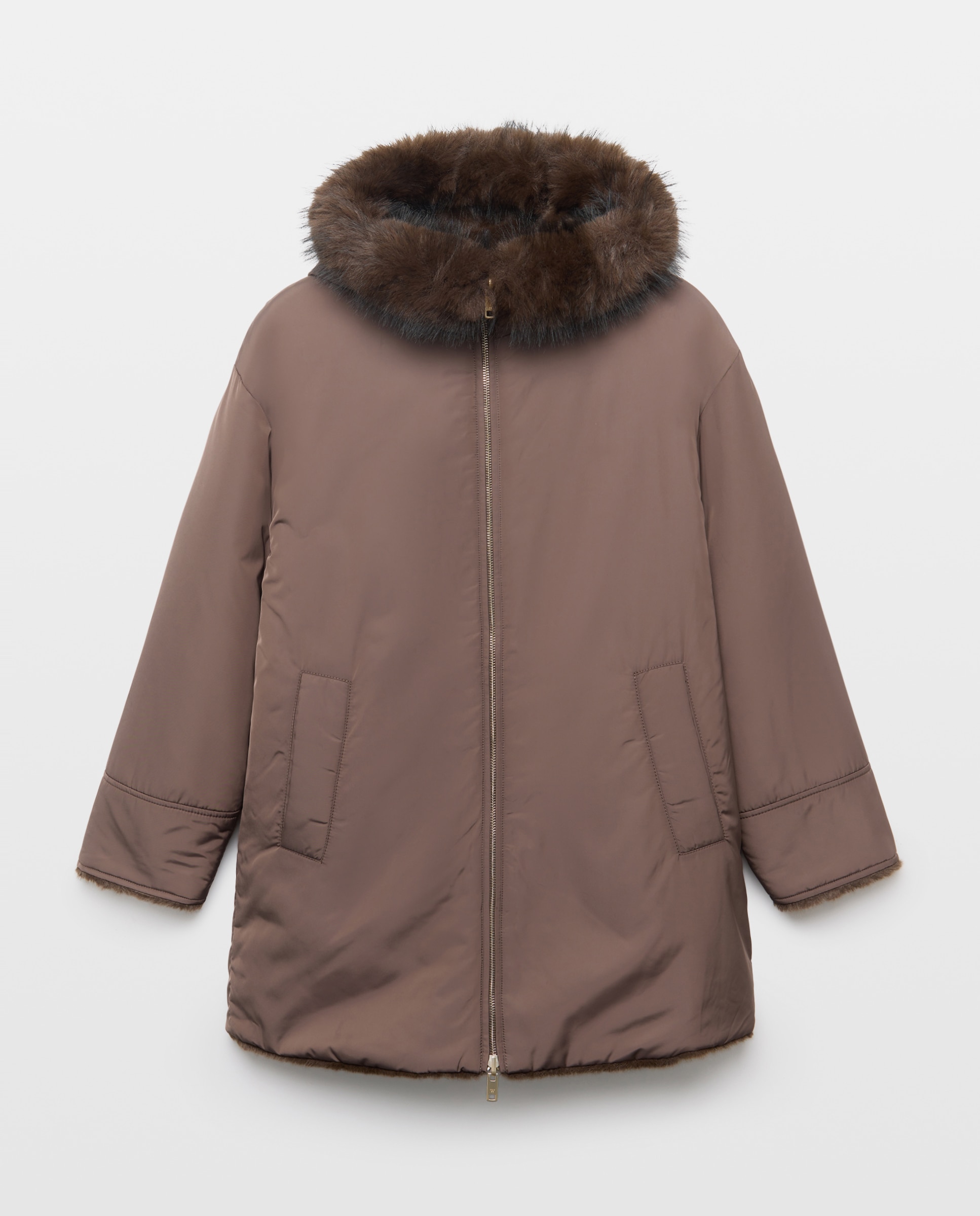 Imagen 1 de Parka larga reversible de mujer - Woman El Corte Inglés - Marrón Marrón