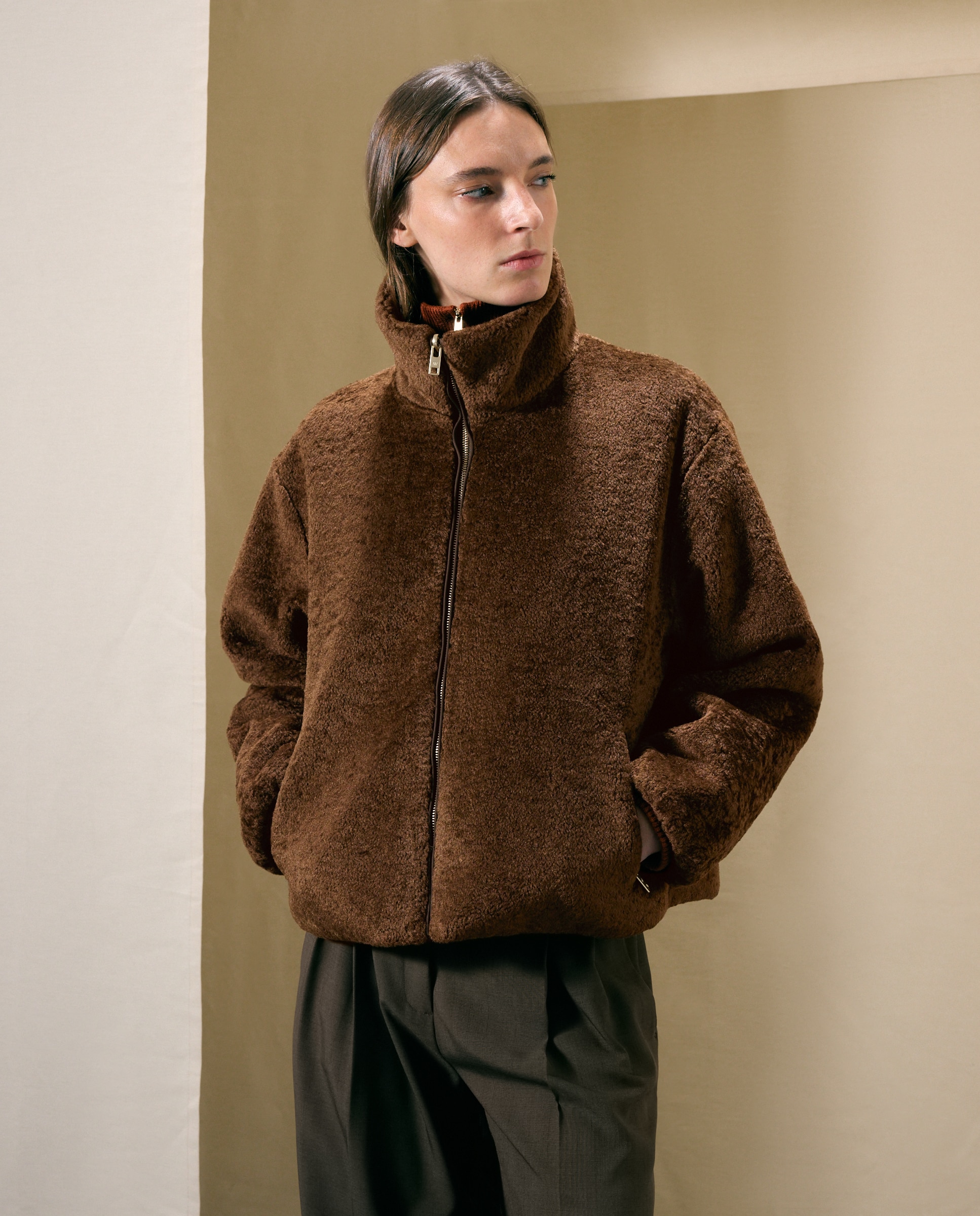 Imagen 1 de Parka corta reversible de mujer - Woman El Corte Inglés - Visón oscuro Visón oscuro