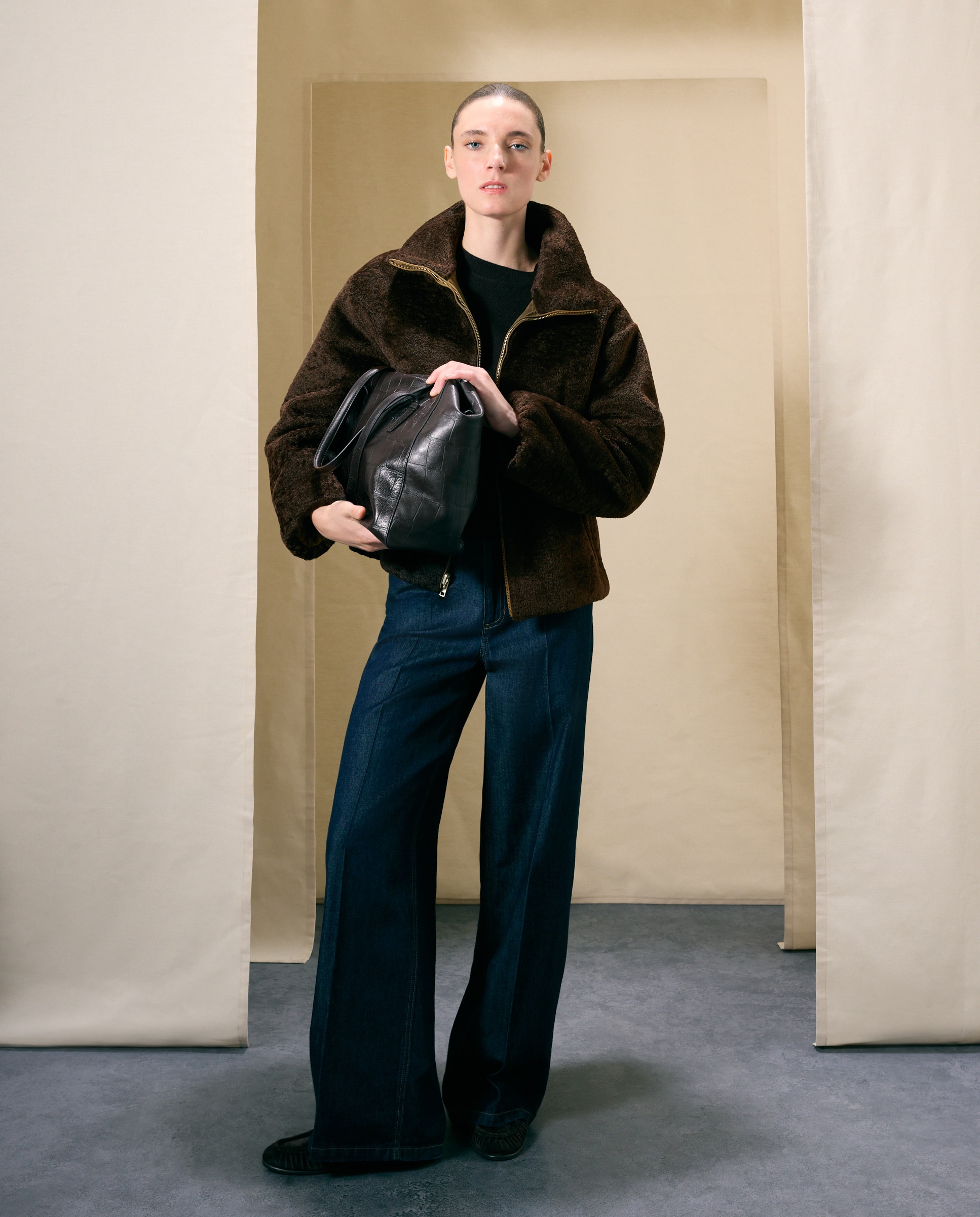 Imagen 1 de Parka corta reversible de mujer 730 Camel