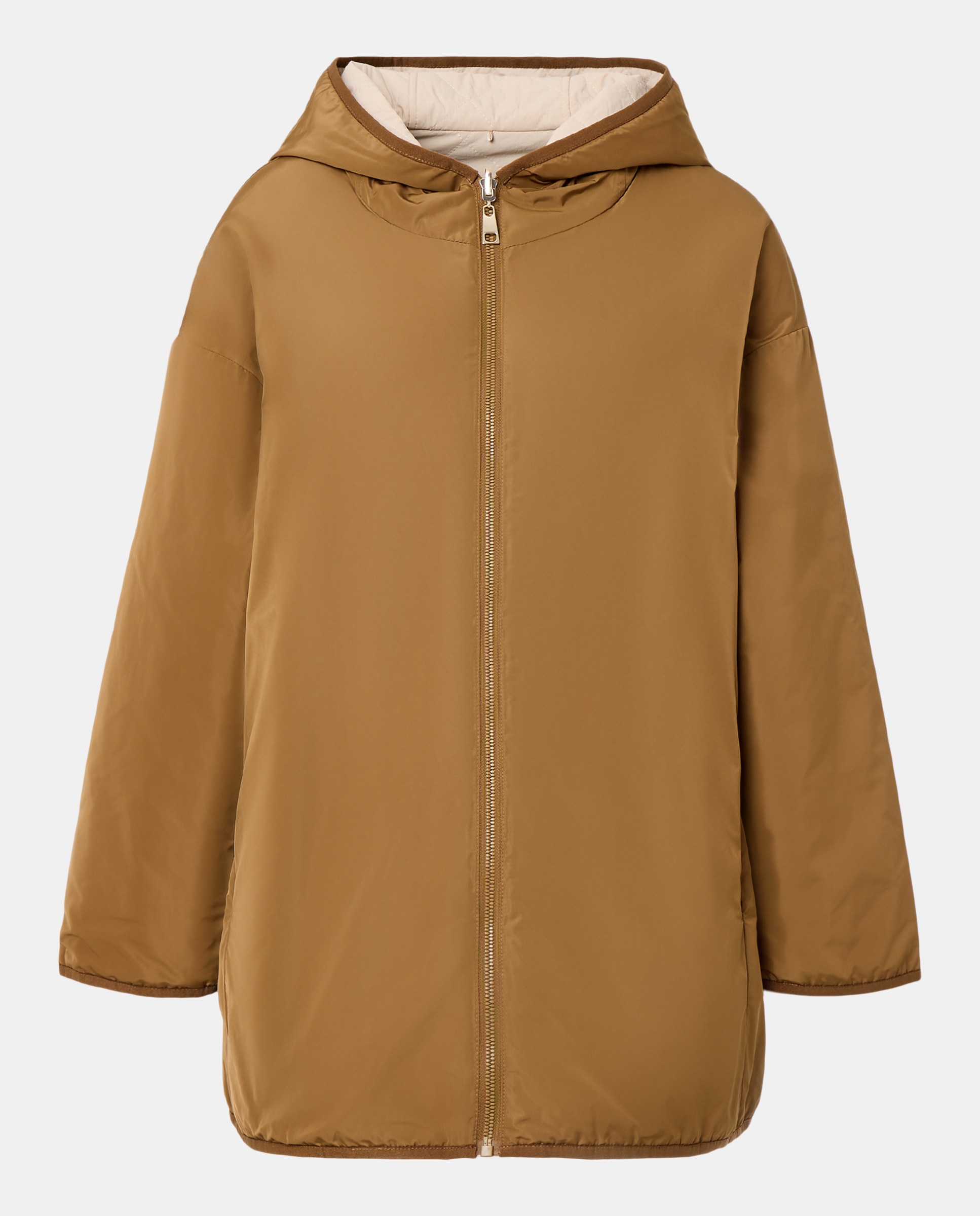 Parka Comprida Lisa Toffee-5