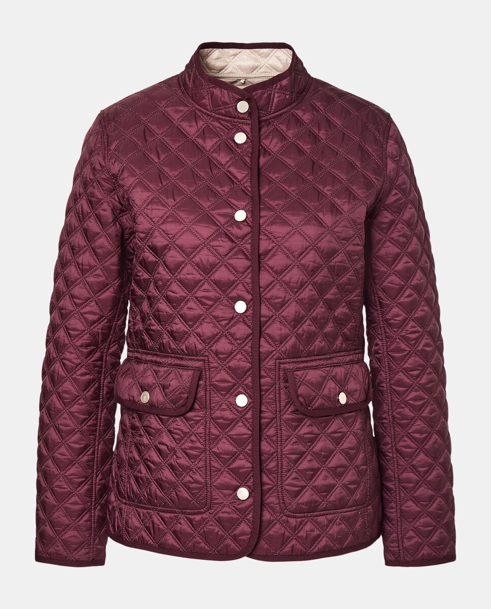 Blusão Acolchoado Liso Curto Bordeaux-5
