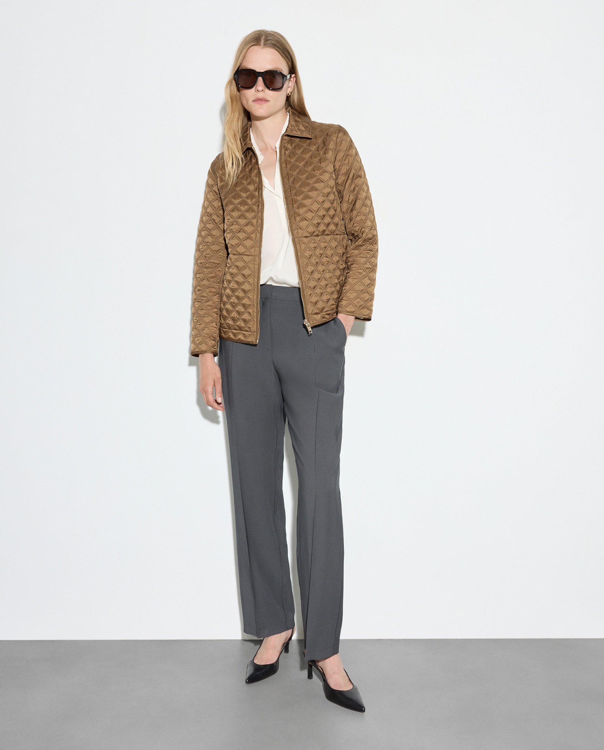 Casaco curto de senhora Toffee-2