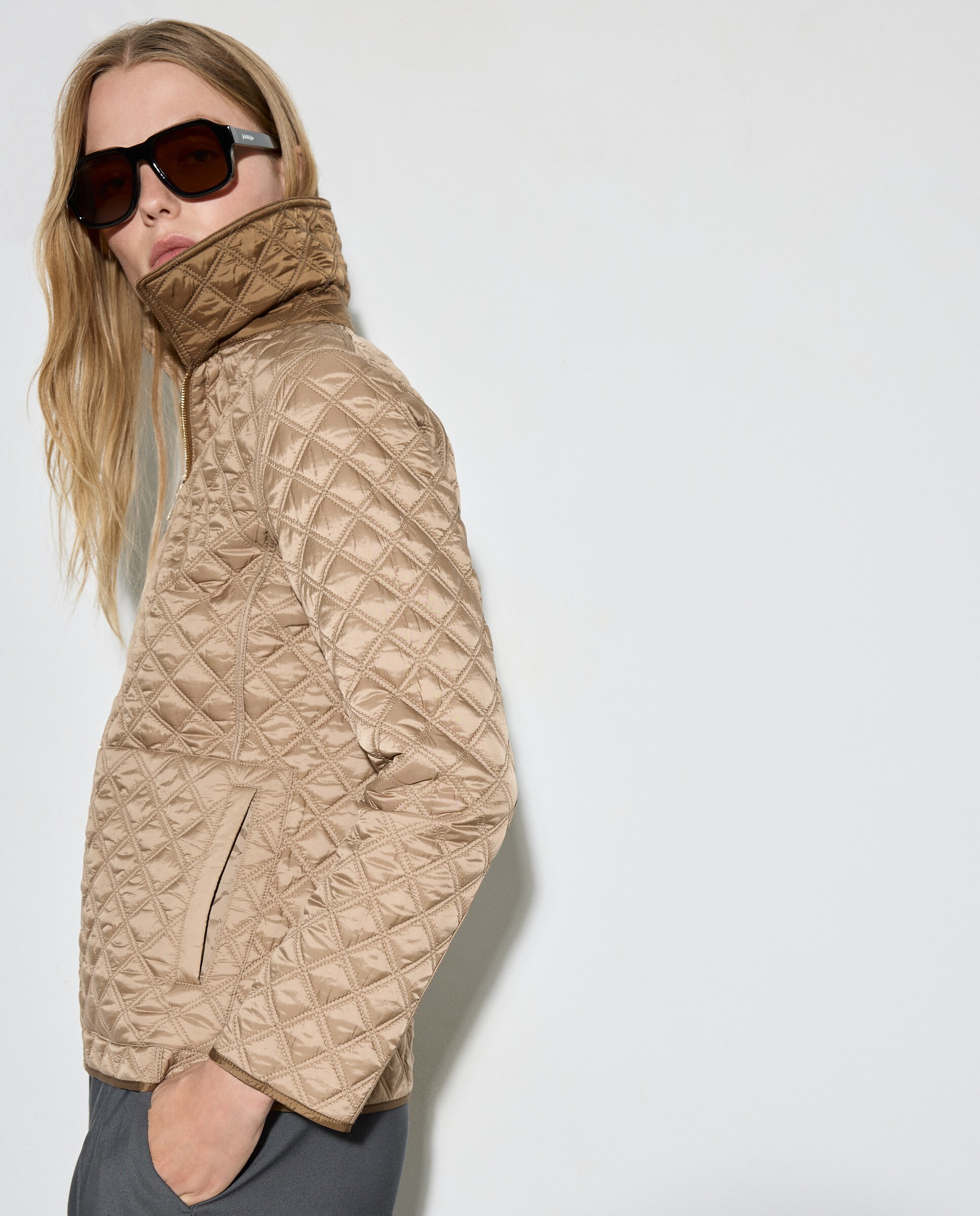 Casaco curto de senhora Toffee-5