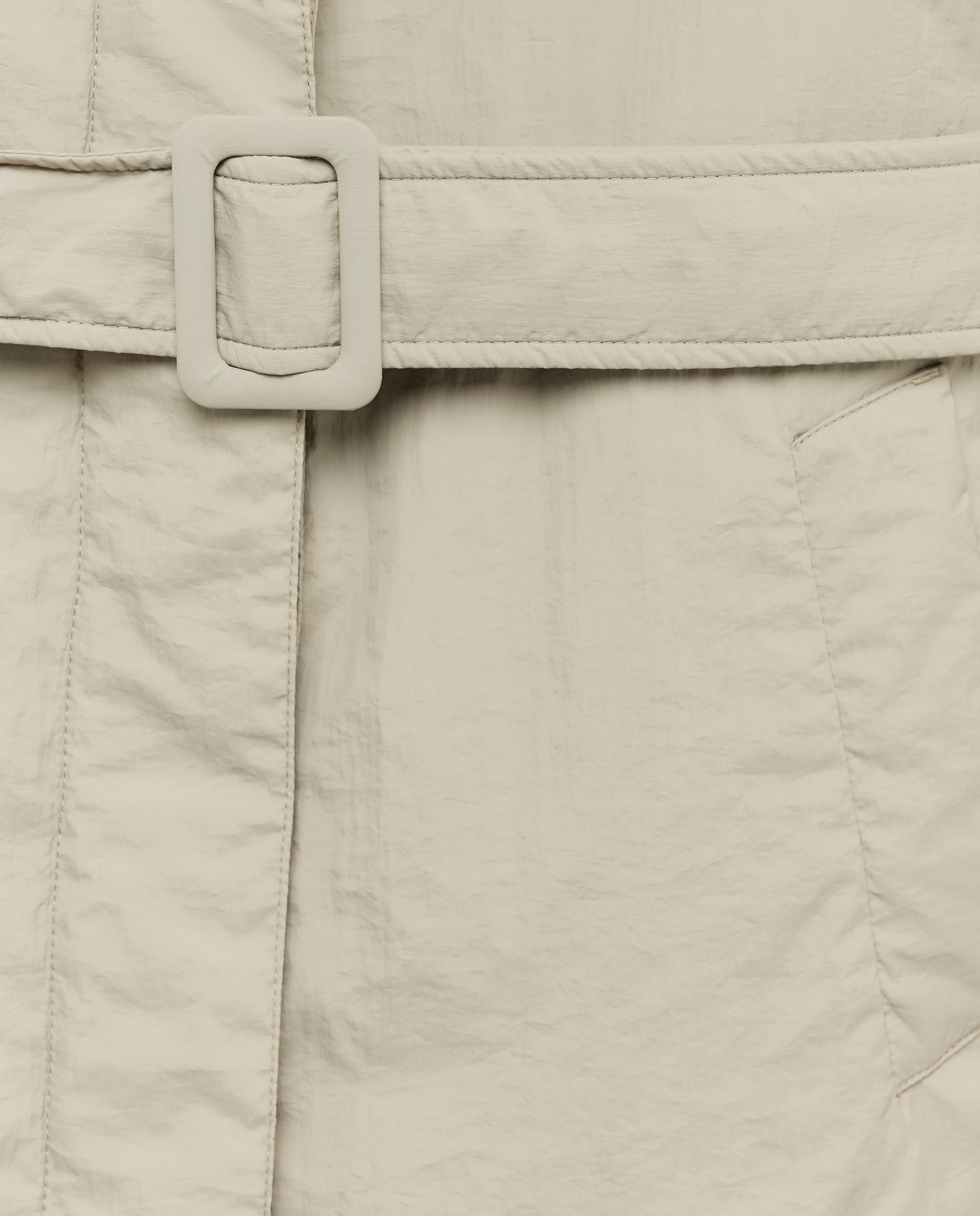 Parka com Cinto Vison Claro-2