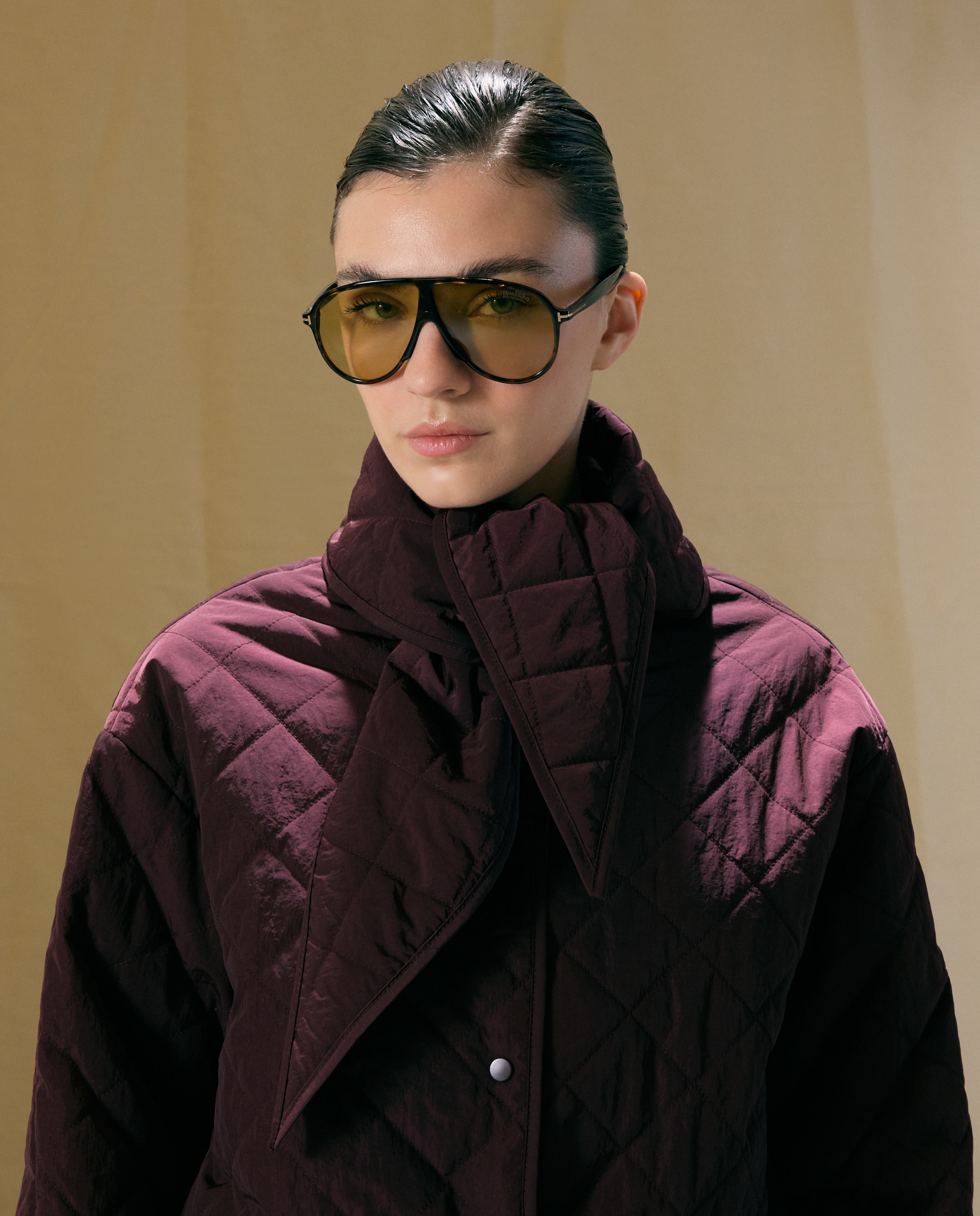 Chaqueta corta de mujer con pañuelo - Woman El Corte Inglés - Burdeos Burdeos-4