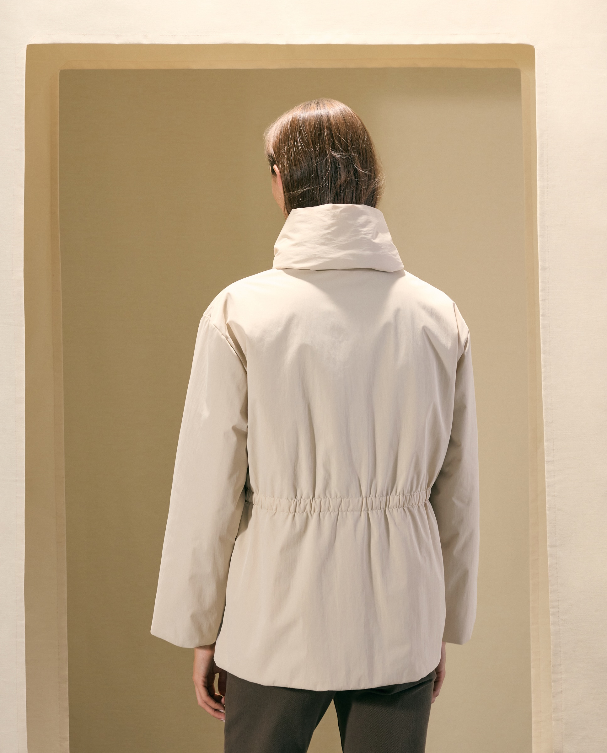 Parka Acolchoada Bege-3