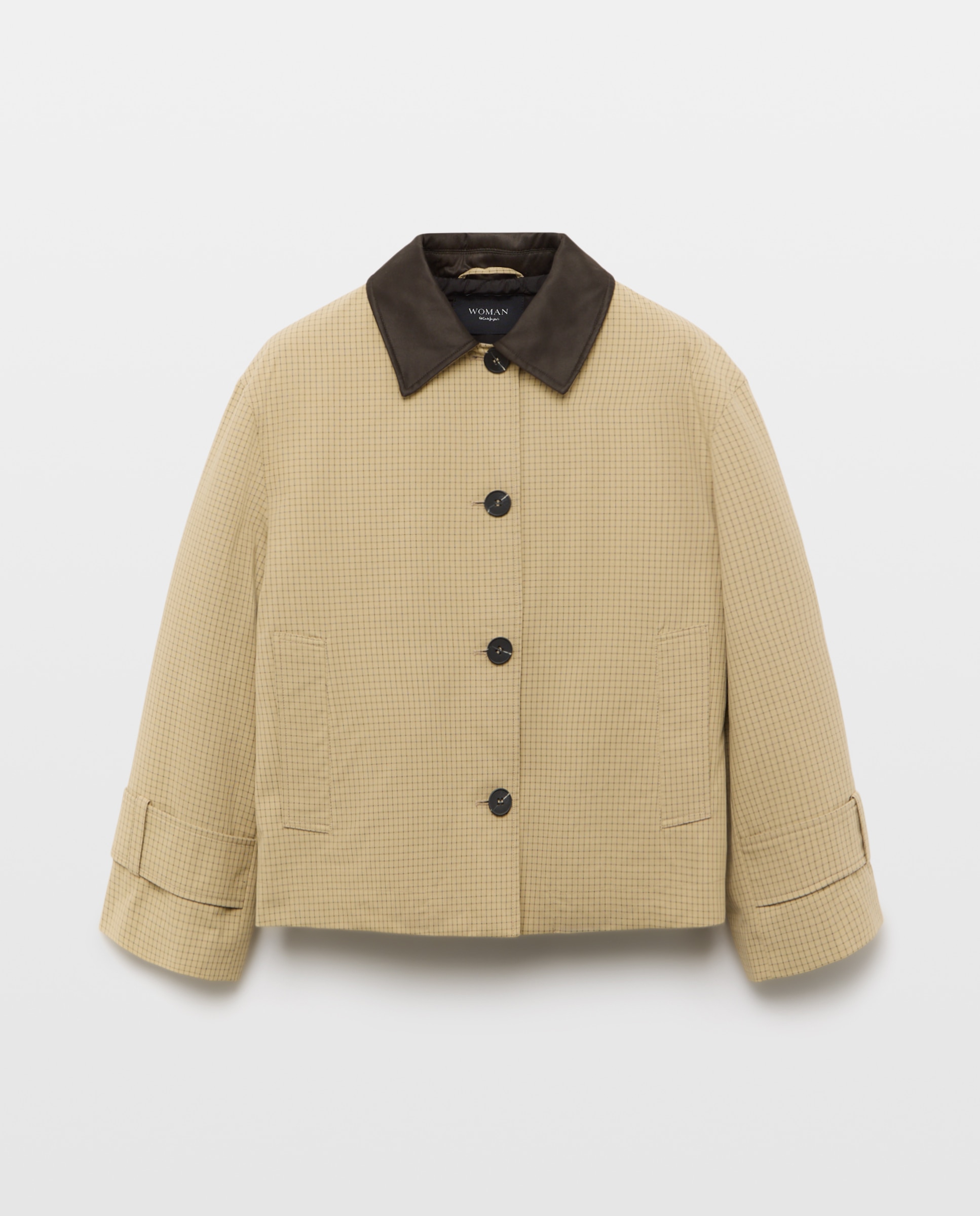 Chaqueta corta acolchada de mujer - Woman El Corte Inglés - Beige Beige-5
