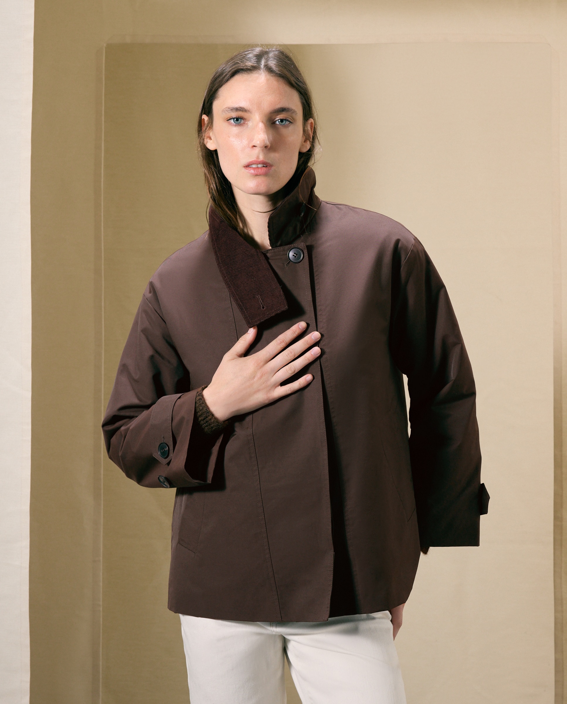 Parka sport cuello pana con padding de mujer - Woman El Corte Inglés - Marrón Marrón-3