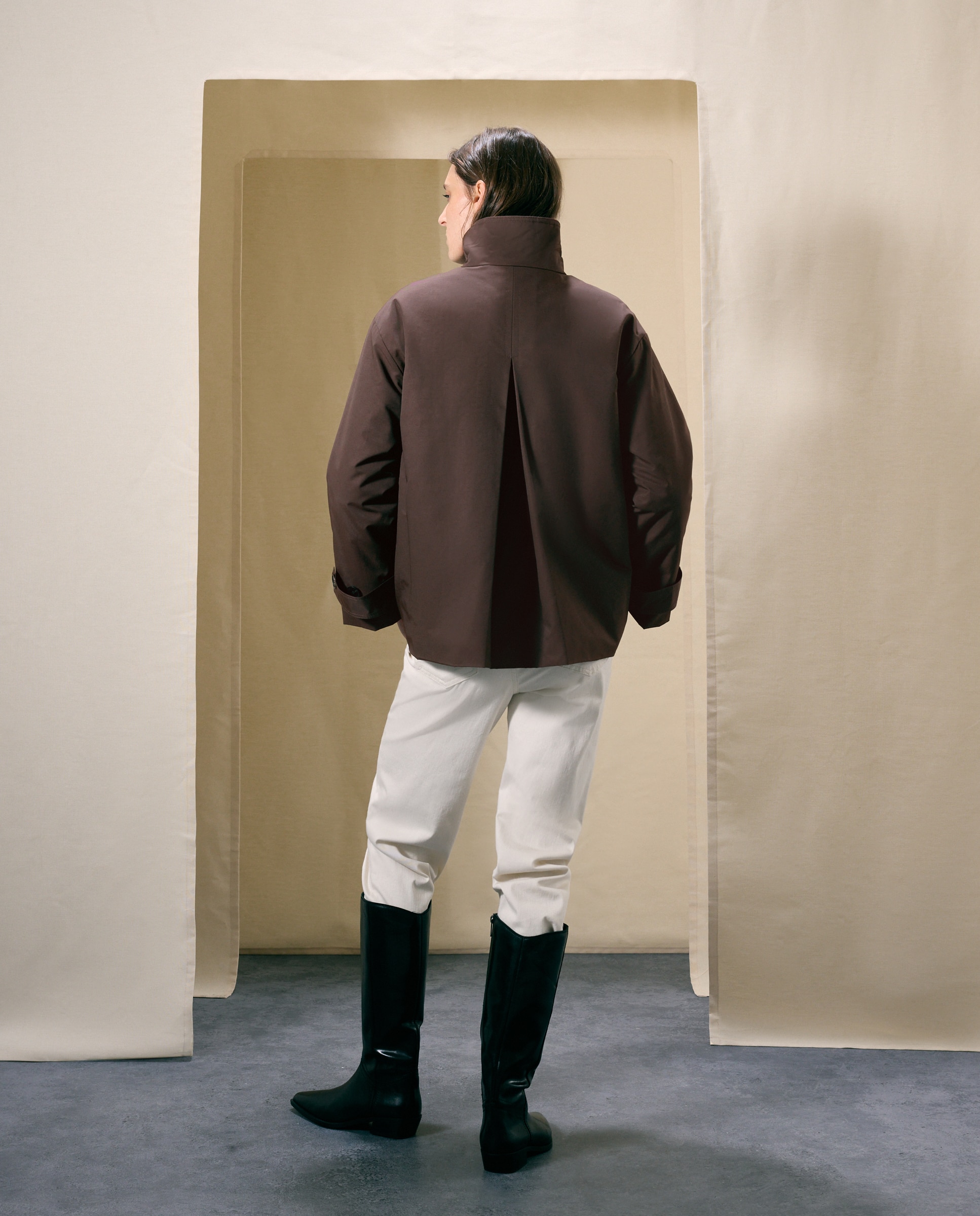Parka sport cuello pana con padding de mujer - Woman El Corte Inglés - Marrón Marrón-4