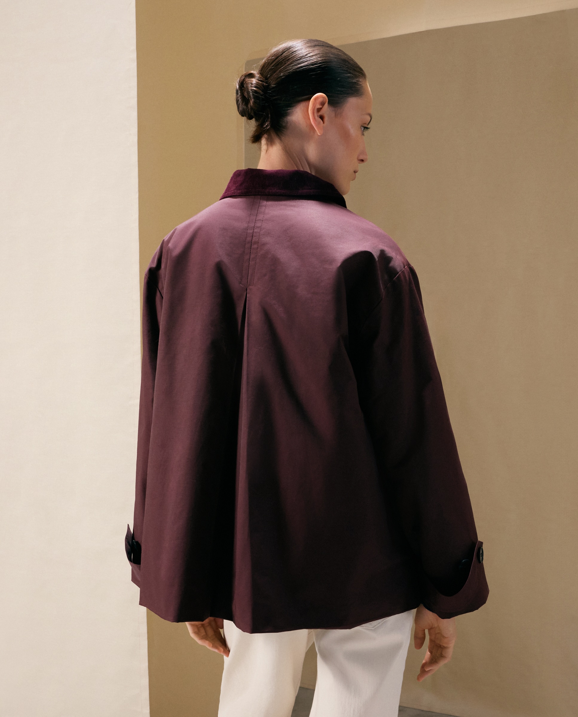 Parka Desportiva com Gola de Bombazina e Enchimento Bordeaux-3