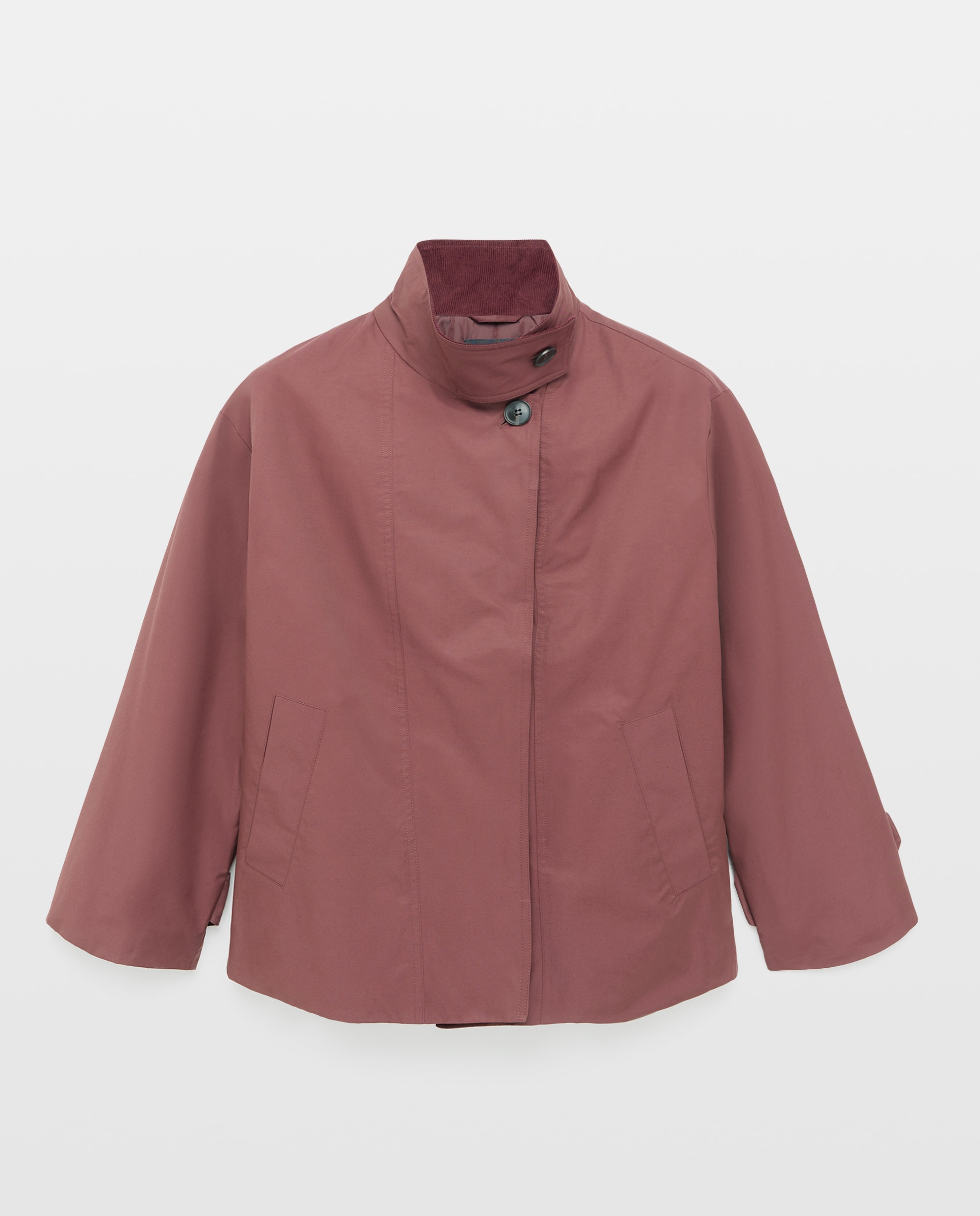 Parka Desportiva com Gola de Bombazina e Enchimento Bordeaux-5