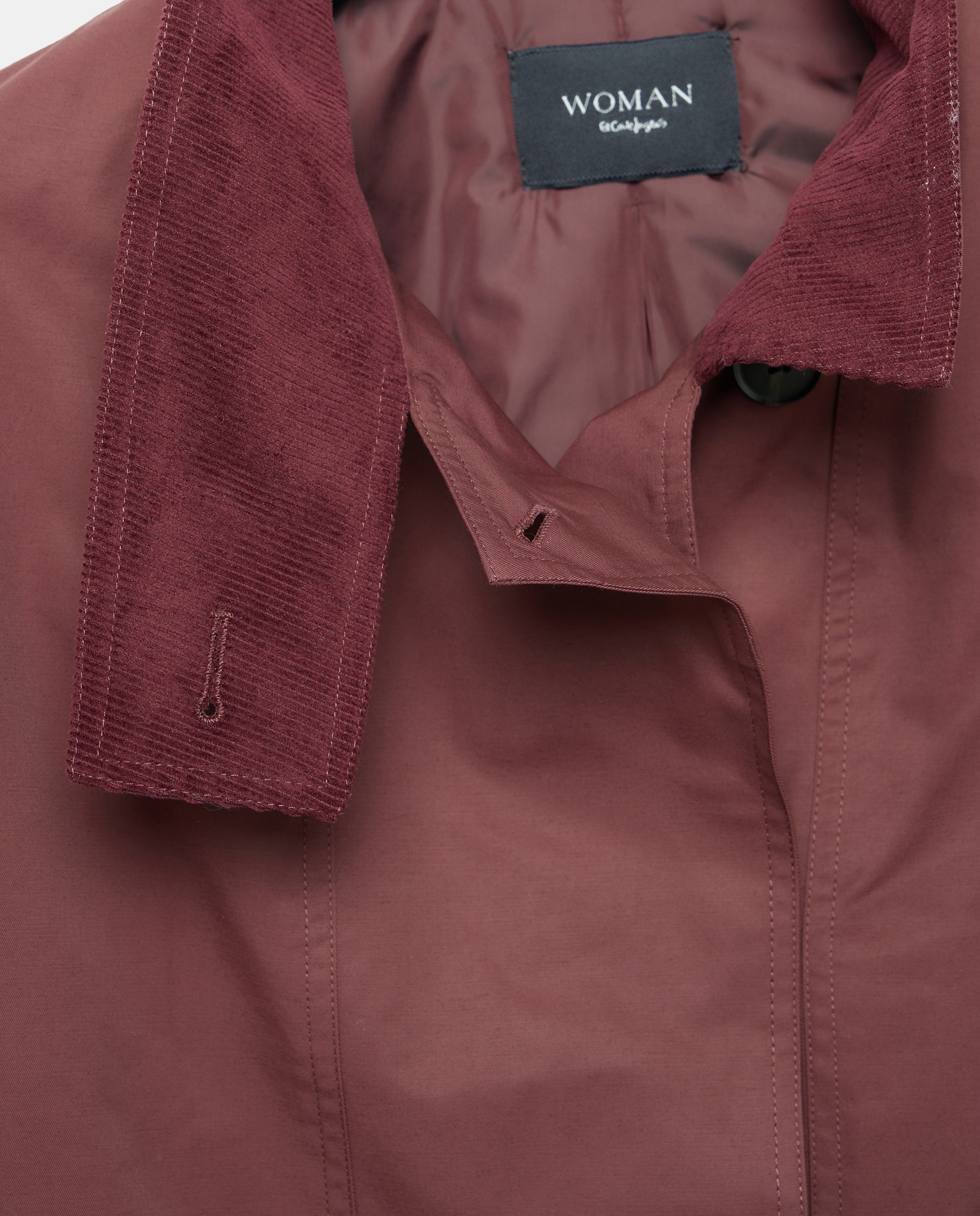 Parka Desportiva com Gola de Bombazina e Enchimento Bordeaux-6